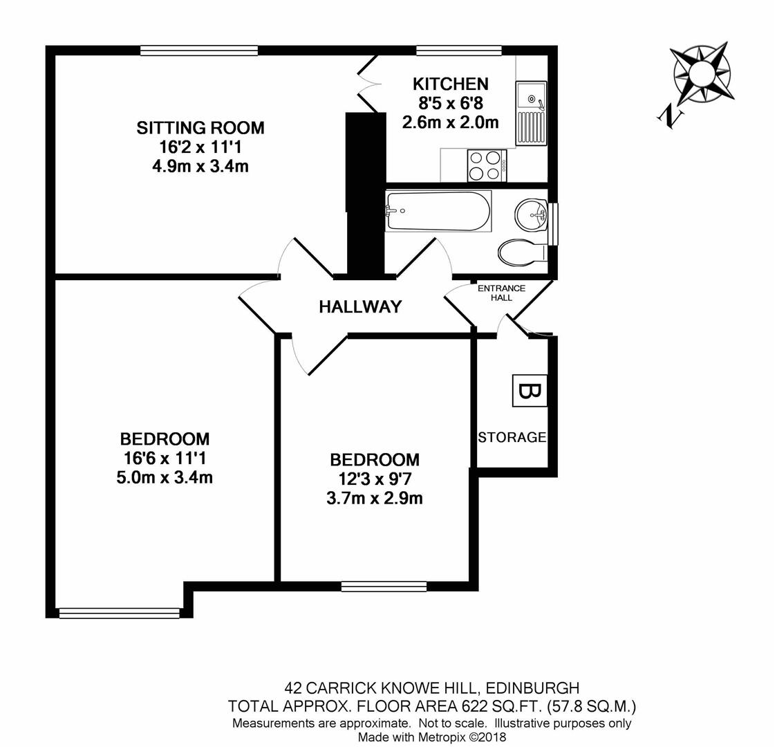 2 Bedrooms Flat for sale in Carrick Knowe Hill, Edinburgh EH12