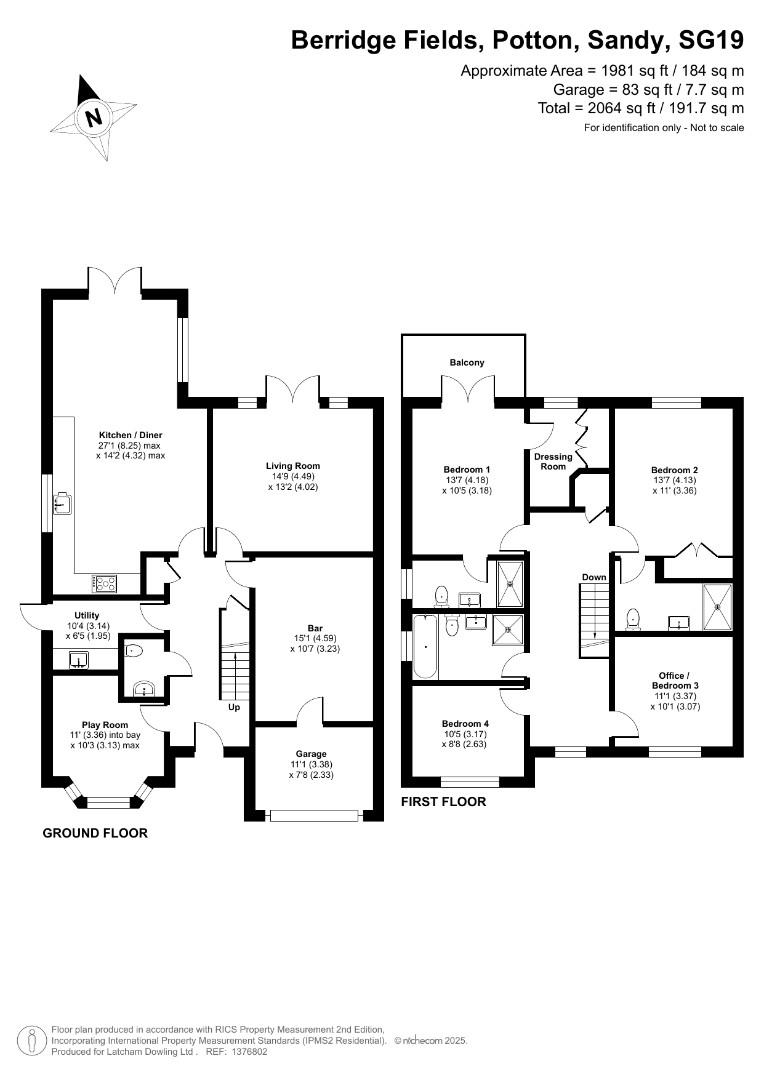 12, Berridge Fields, Potton floorplan