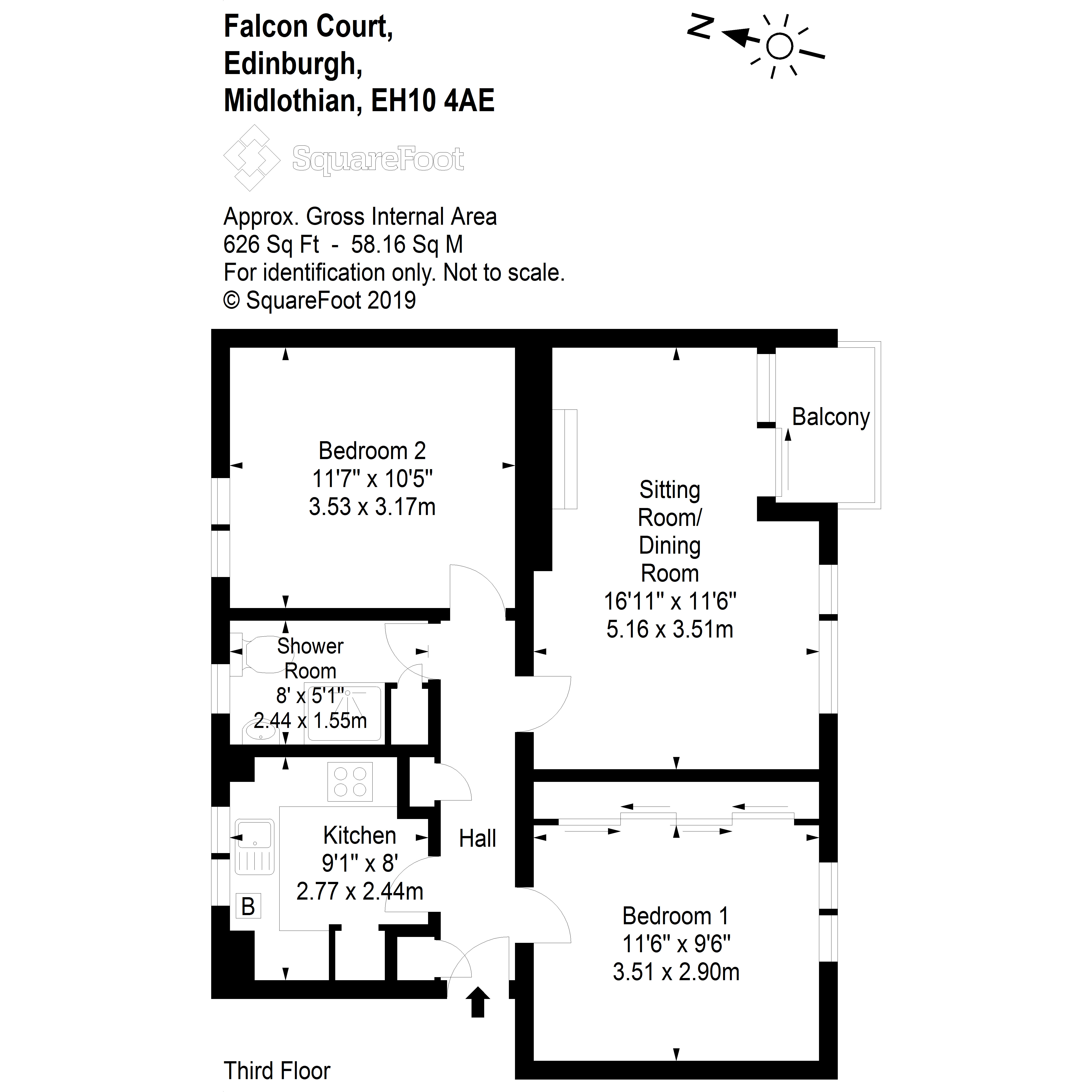 2 Bedrooms Flat for sale in Falcon Court, Morningside, Edinburgh EH10