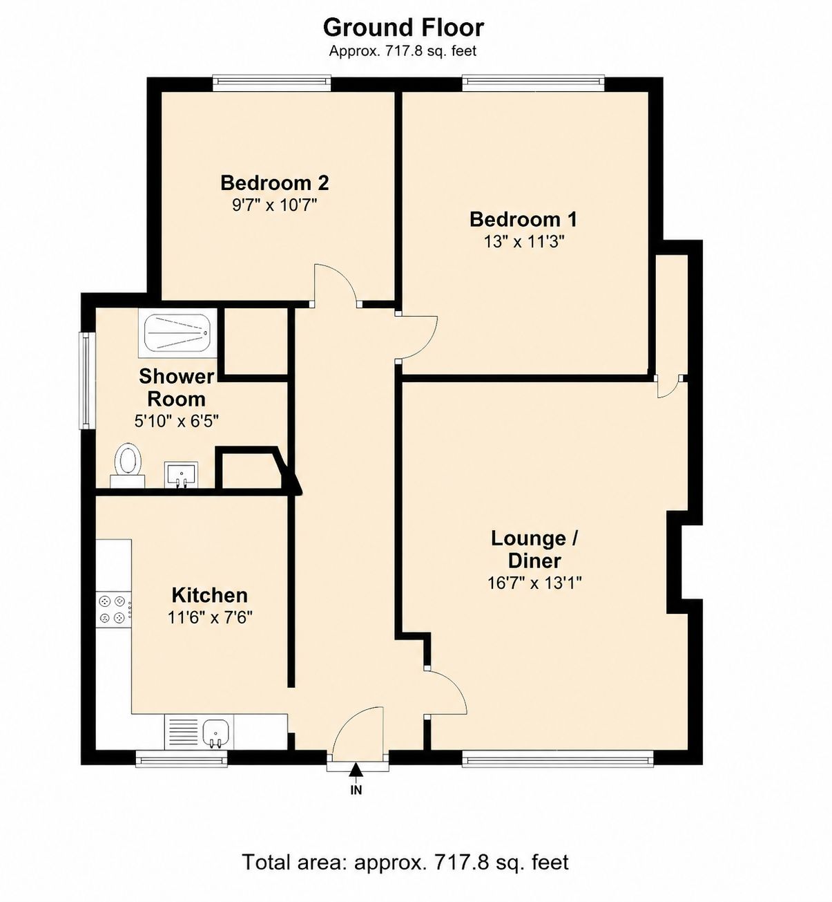 7 Queen Elizabeth Court, Park Road, Barnet floorplan