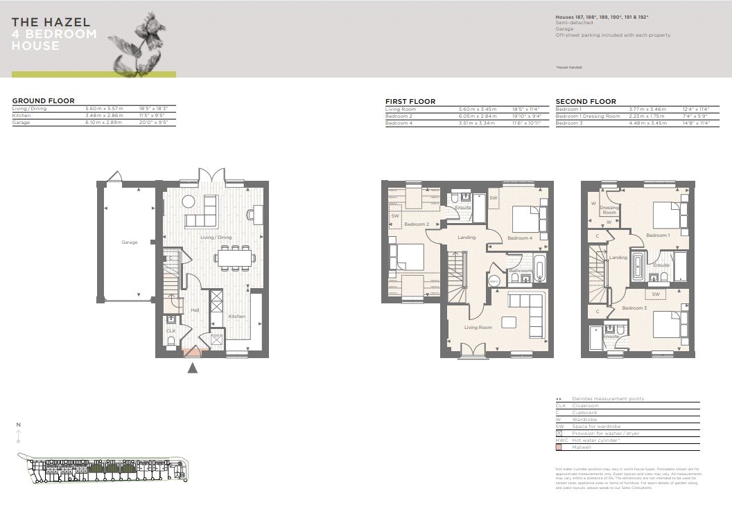 Plot 187 The Hazel Pinewood Green,, Hartland Village, Fleet floorplan