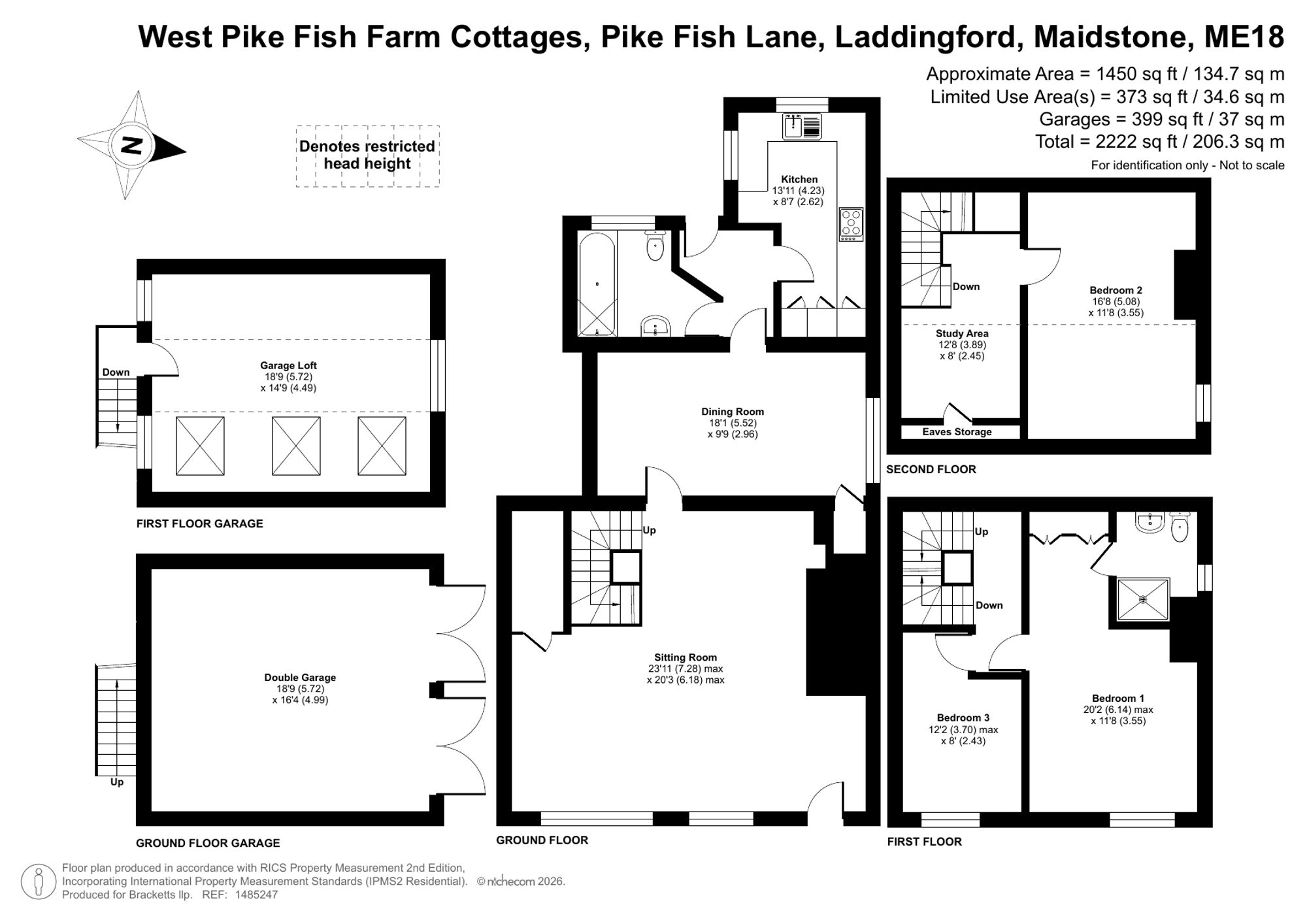 2 West Pike Fish Farm Cottages Pike Fish Lane, Maidstone floorplan