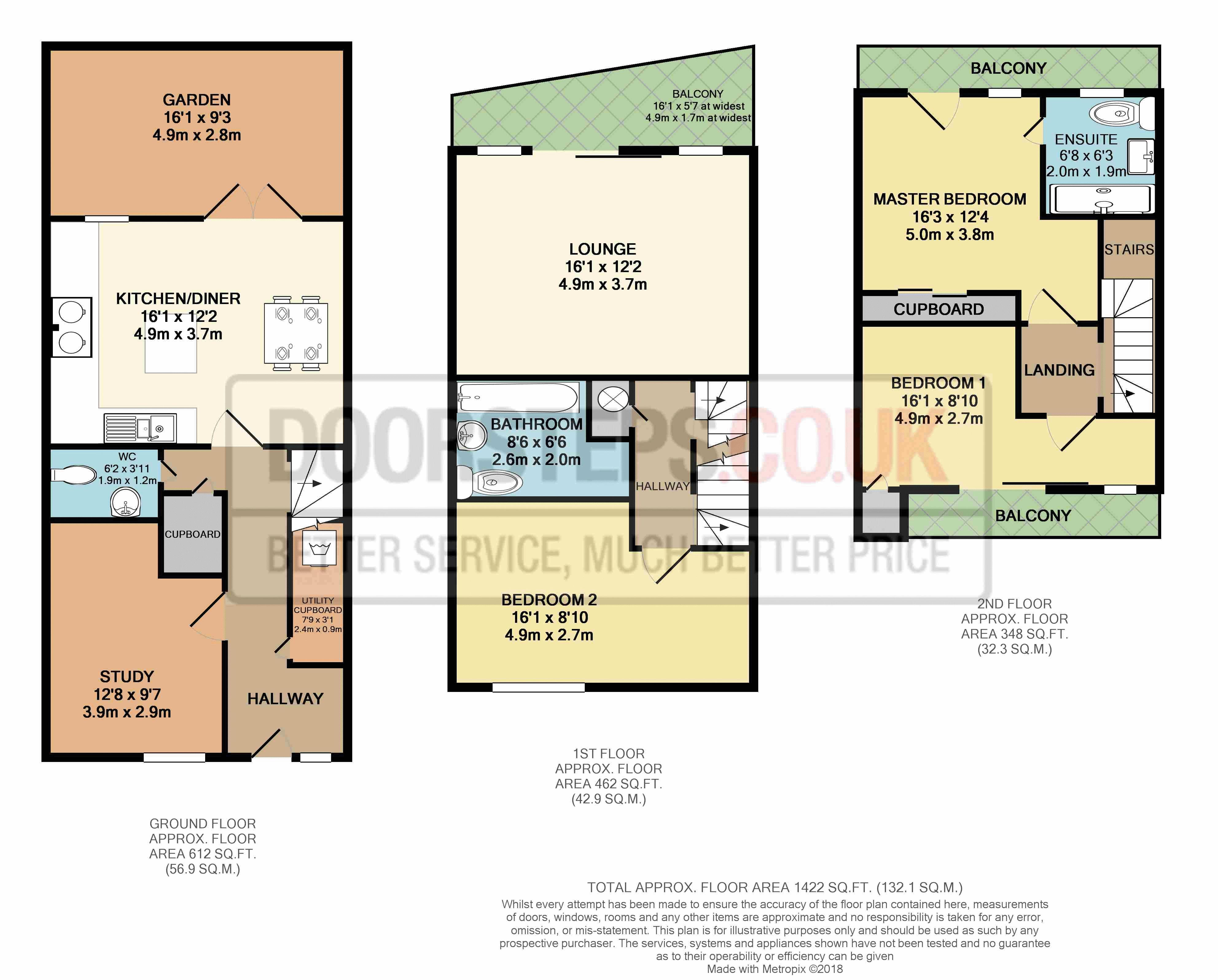 3 Bedrooms Terraced house for sale in Sycamore Avenue, Woking GU22