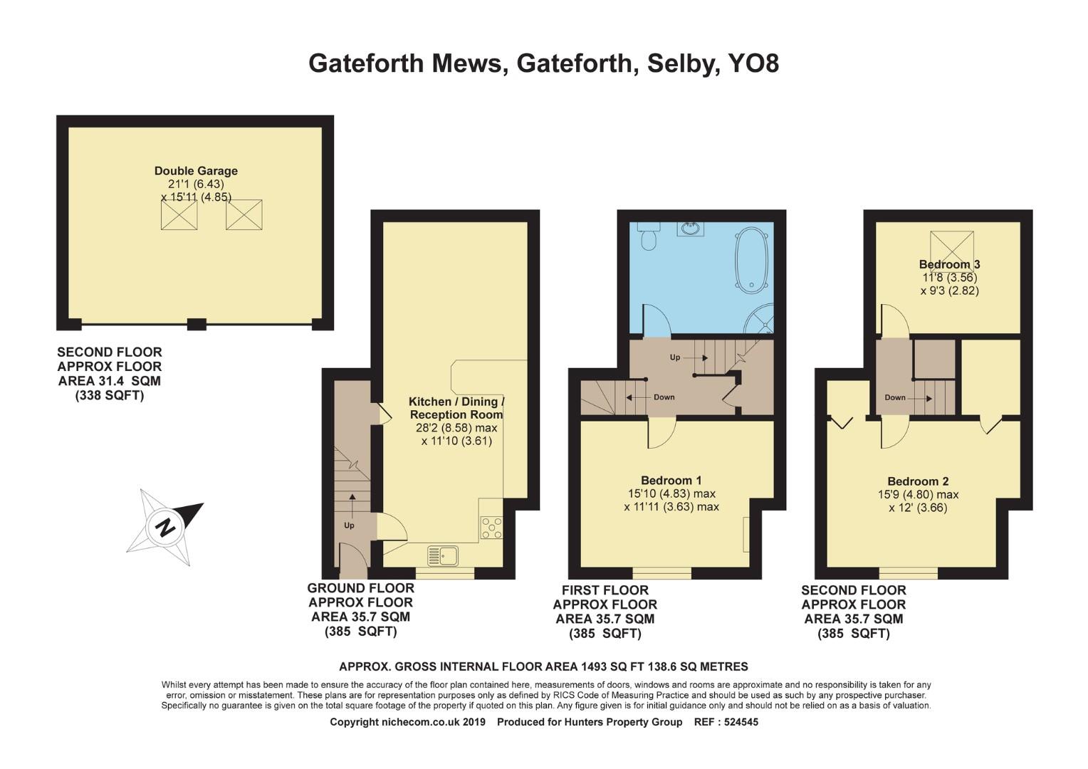 Gateforth, Selby YO8, 3 bedroom terraced house for sale 64167068