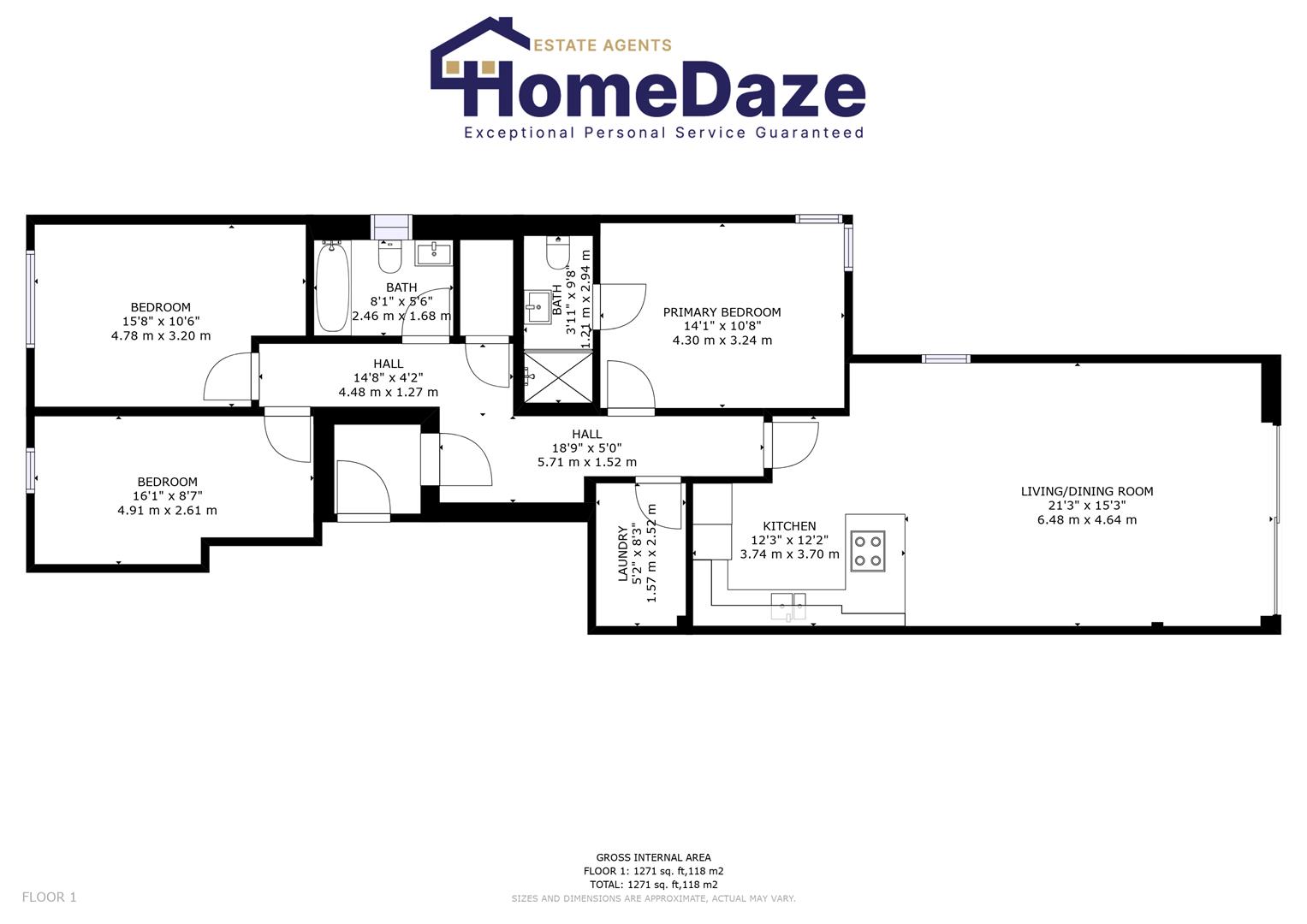 Ethan House, Upper Park Road, Salford M7, 3 bedroom flat for sale