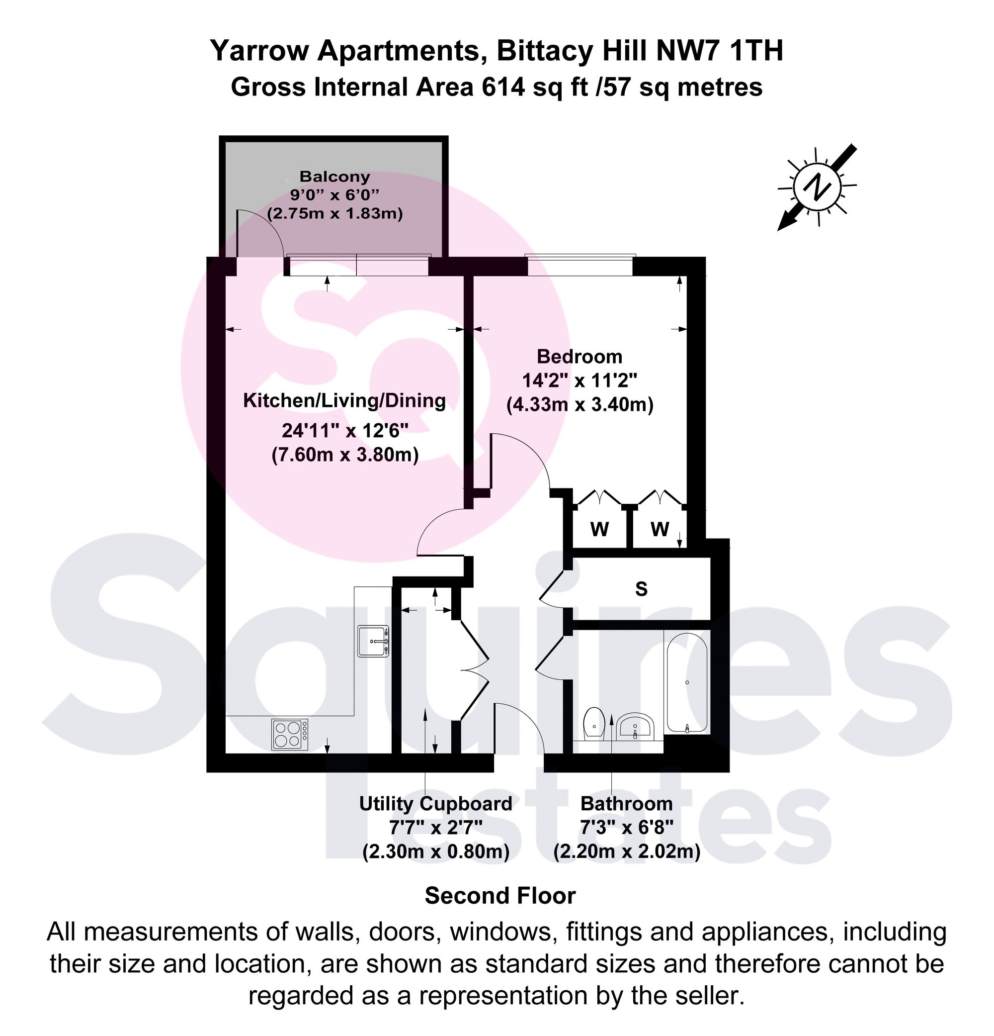Flat 38, Yarrow Apts, London floorplan