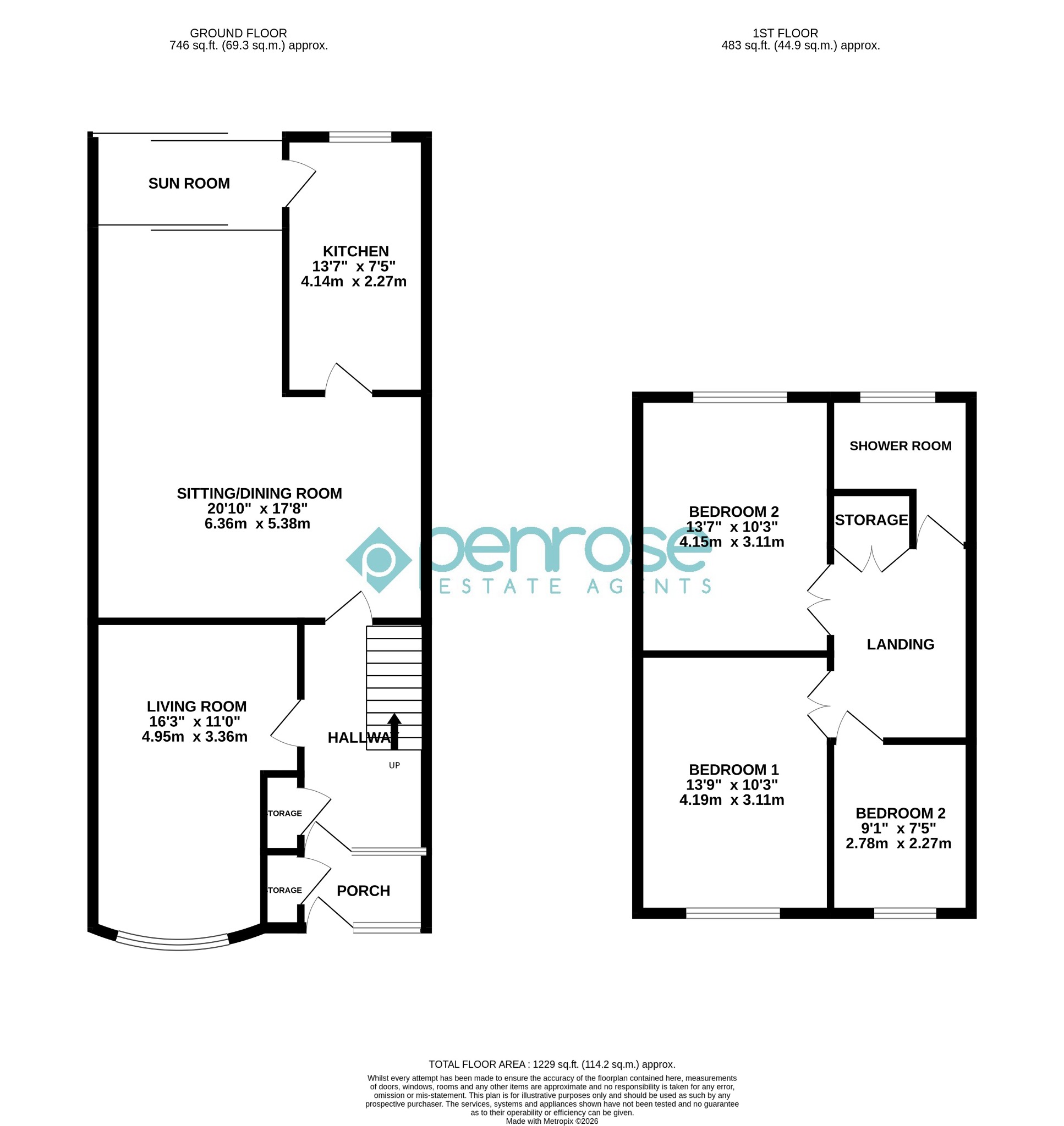 37 The Close, Luton, Bedfordshire floorplan