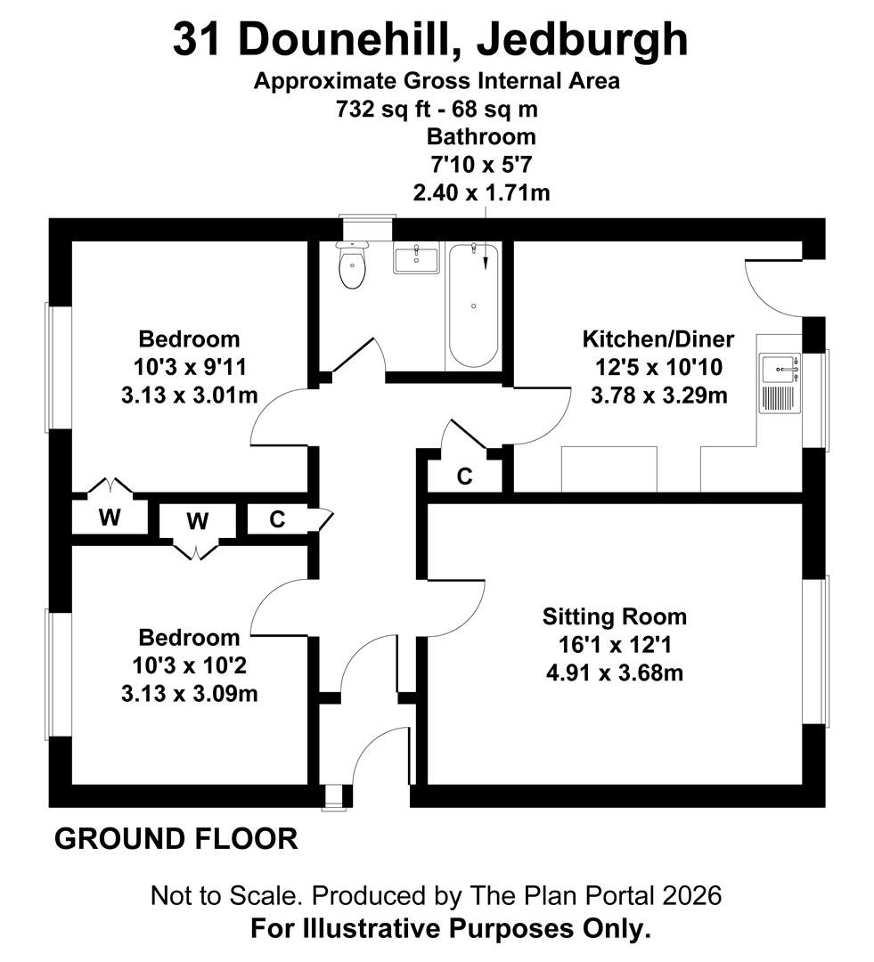 31, Dounehill, Jedburgh floorplan