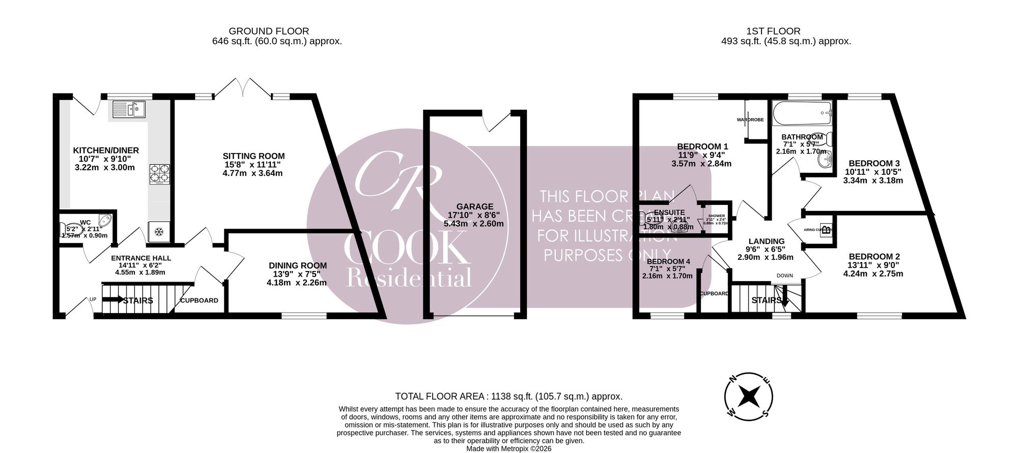 21 Clearwell Gardens, Cheltenham floorplan