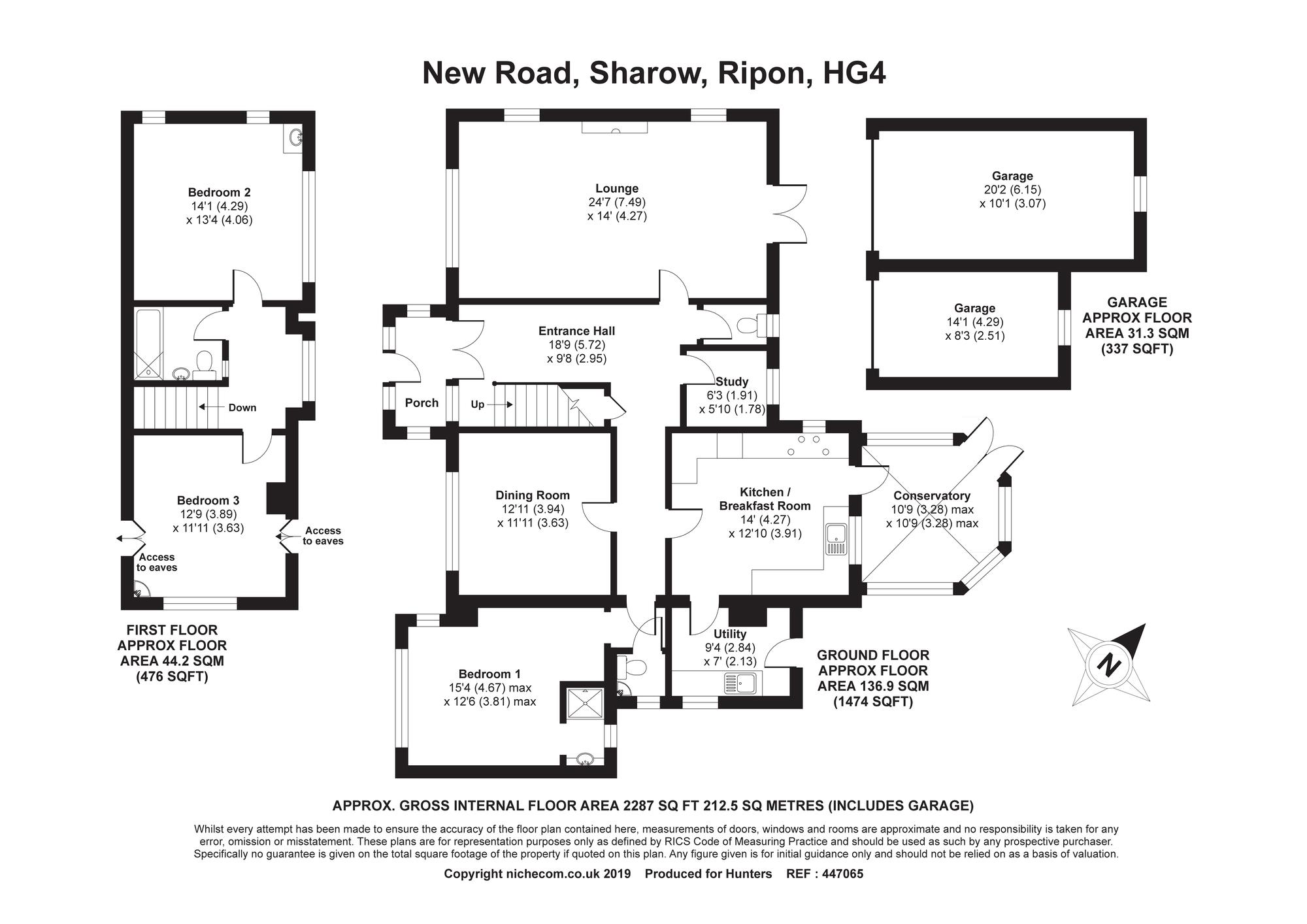 3 Bedrooms Detached house for sale in New Road, Sharow, Ripon HG4