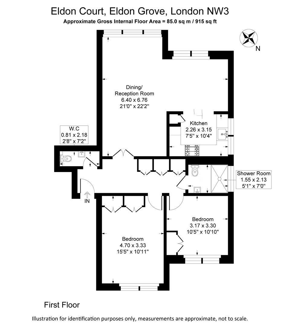 Flat 4 Eldon Court, Eldon Grove, London floorplan