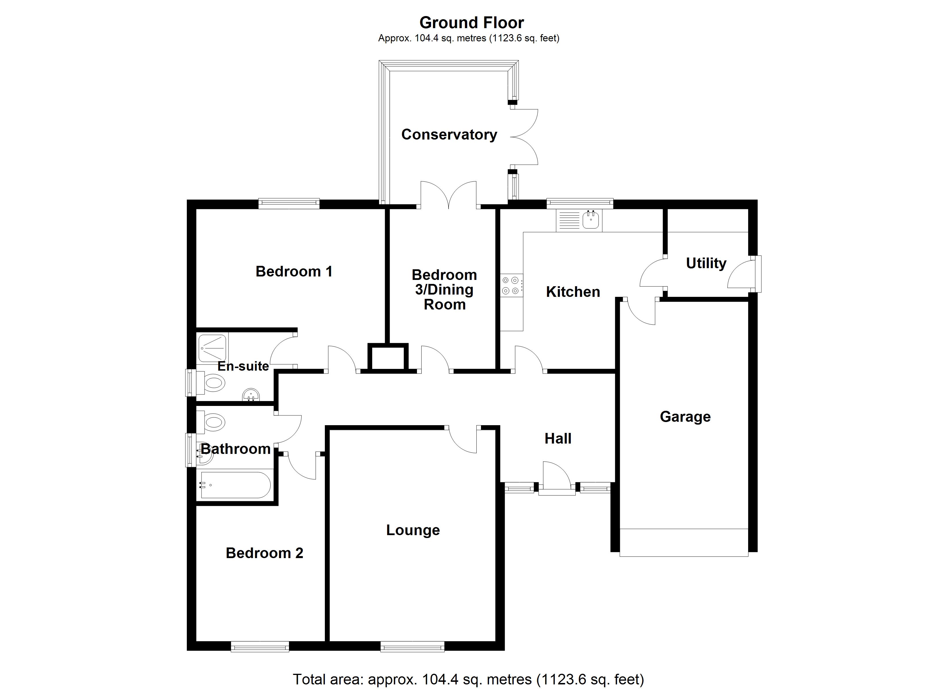 Priory Way, Quarrington, Sleaford, Lincolnshire NG34, 3 bedroom