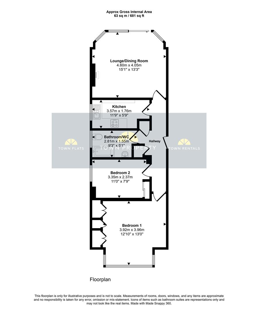 1, The Thorpe, Grassington Road, Eastbourne floorplan