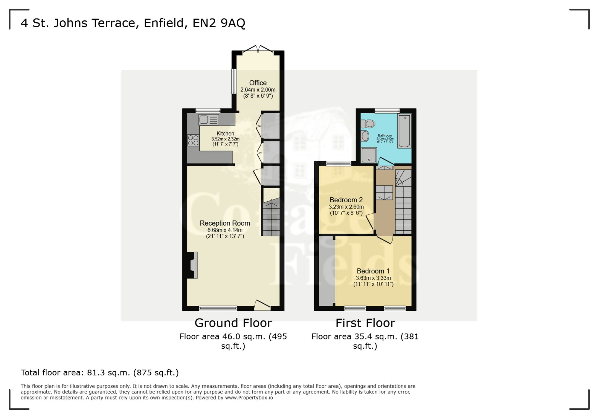 4 St. Johns Terrace, Enfield floorplan