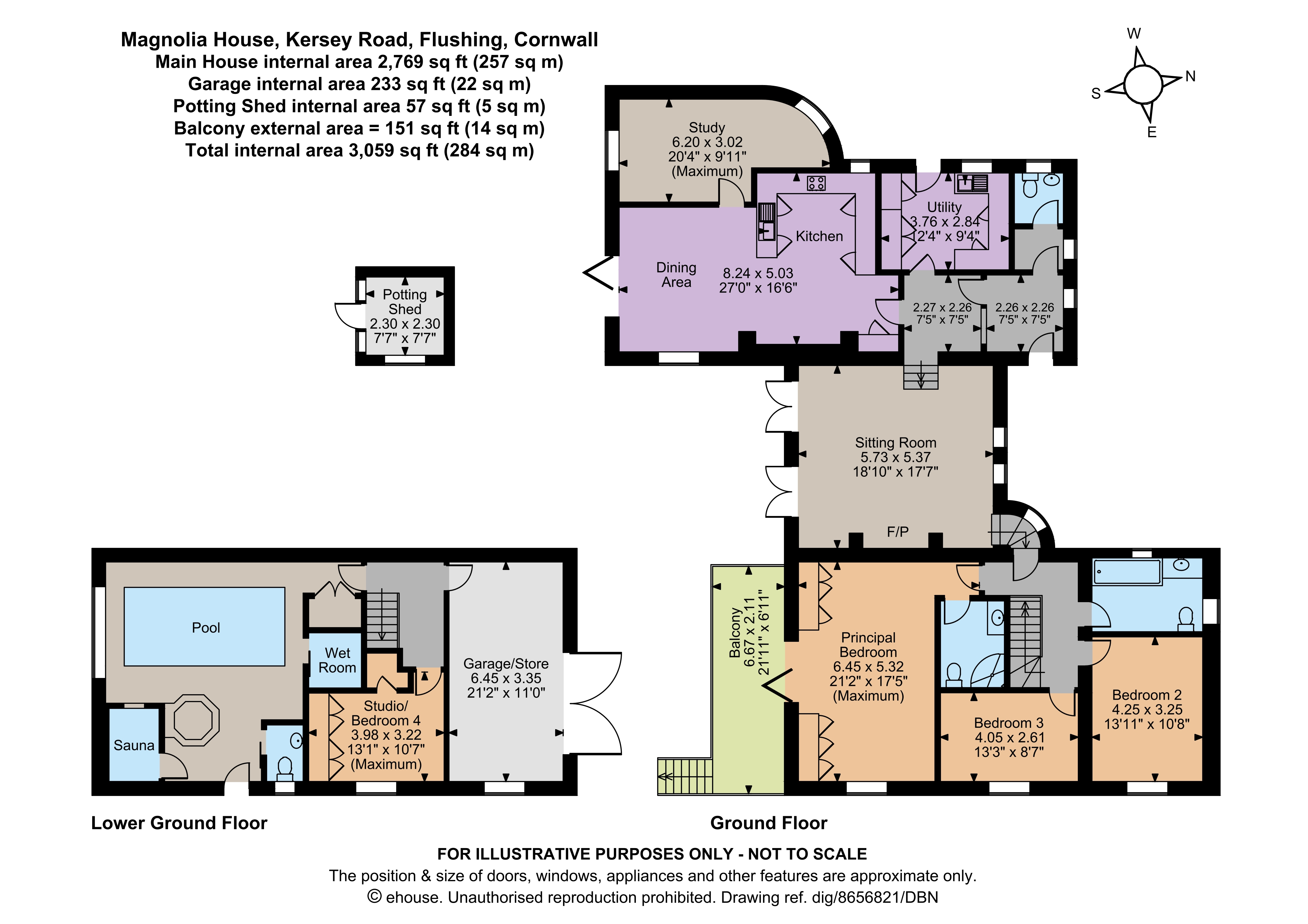 Magnolia House,, Kersey Road, Falmouth floorplan