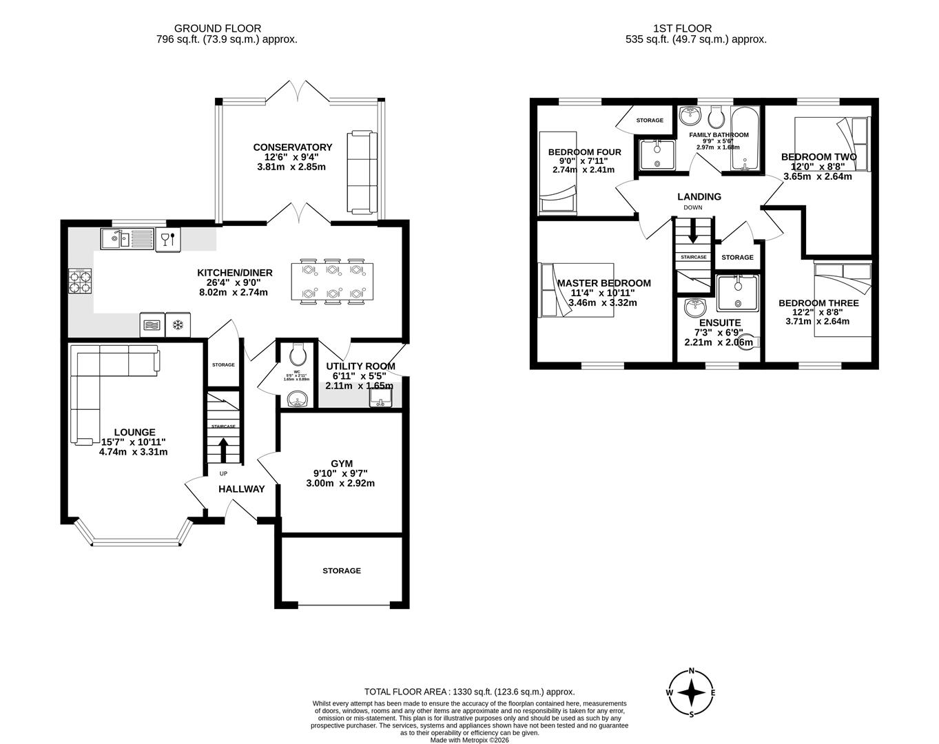 45, Boardman Close, Leyland floorplan