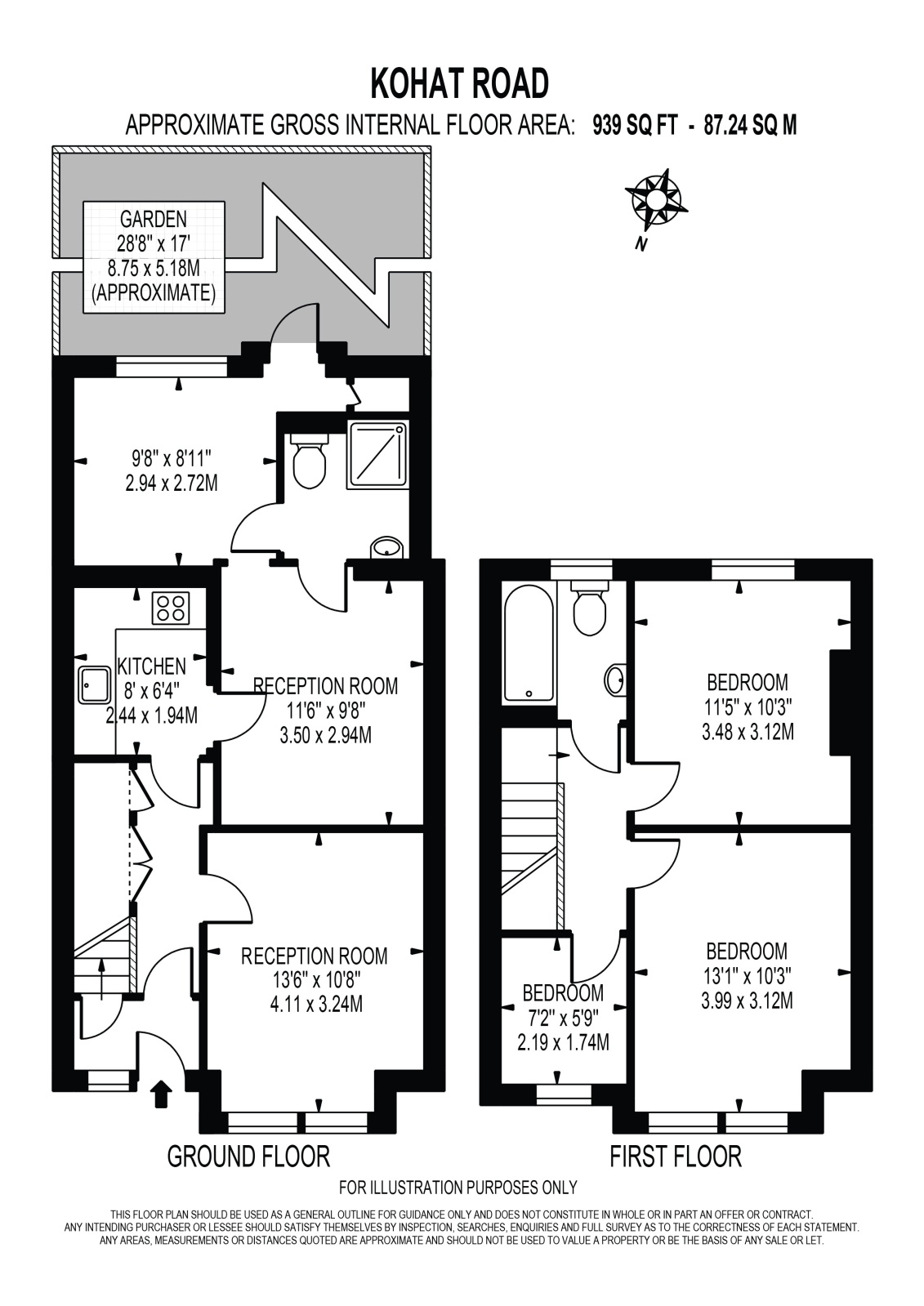 10, Kohat Road, London floorplan