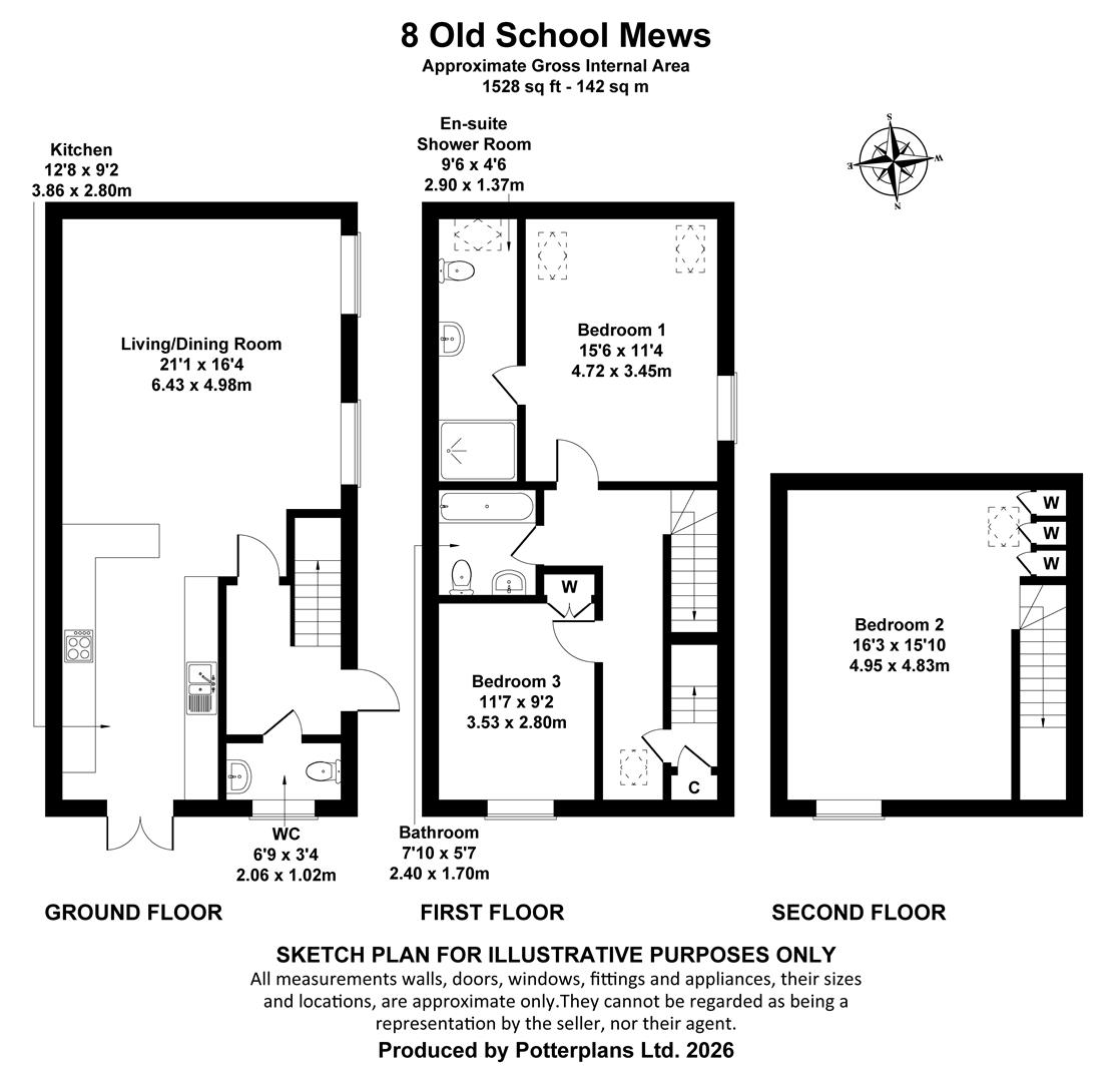 8, Old School Mews, Shanklin floorplan
