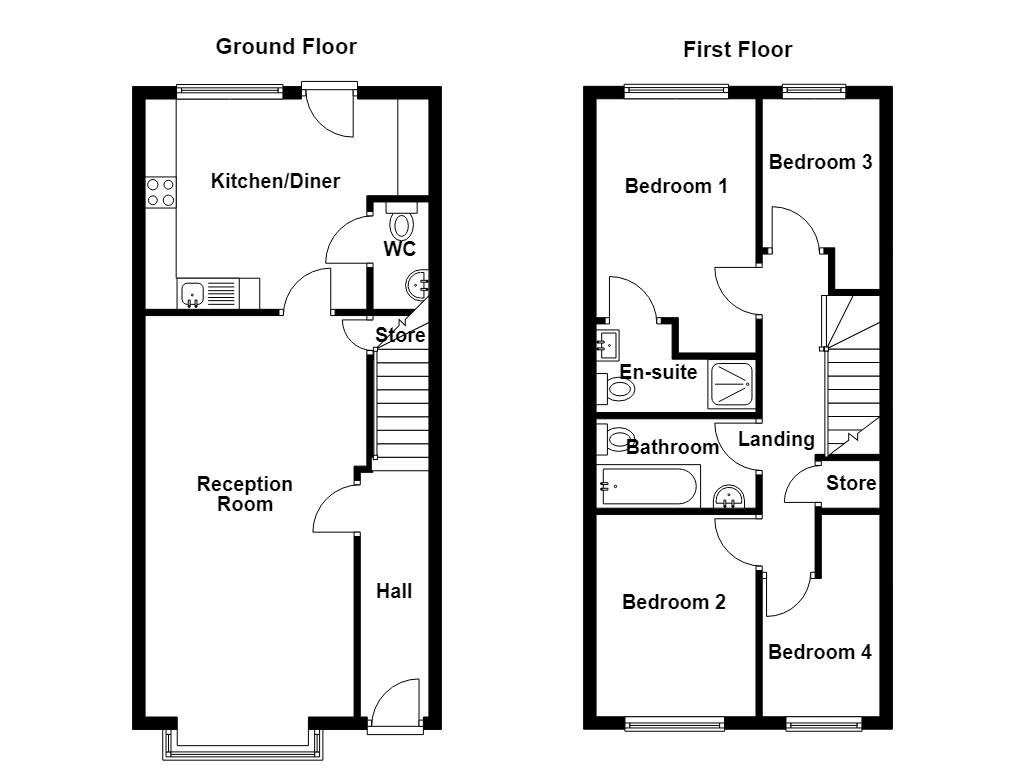 51, Rayleigh Close, Manchester floorplan
