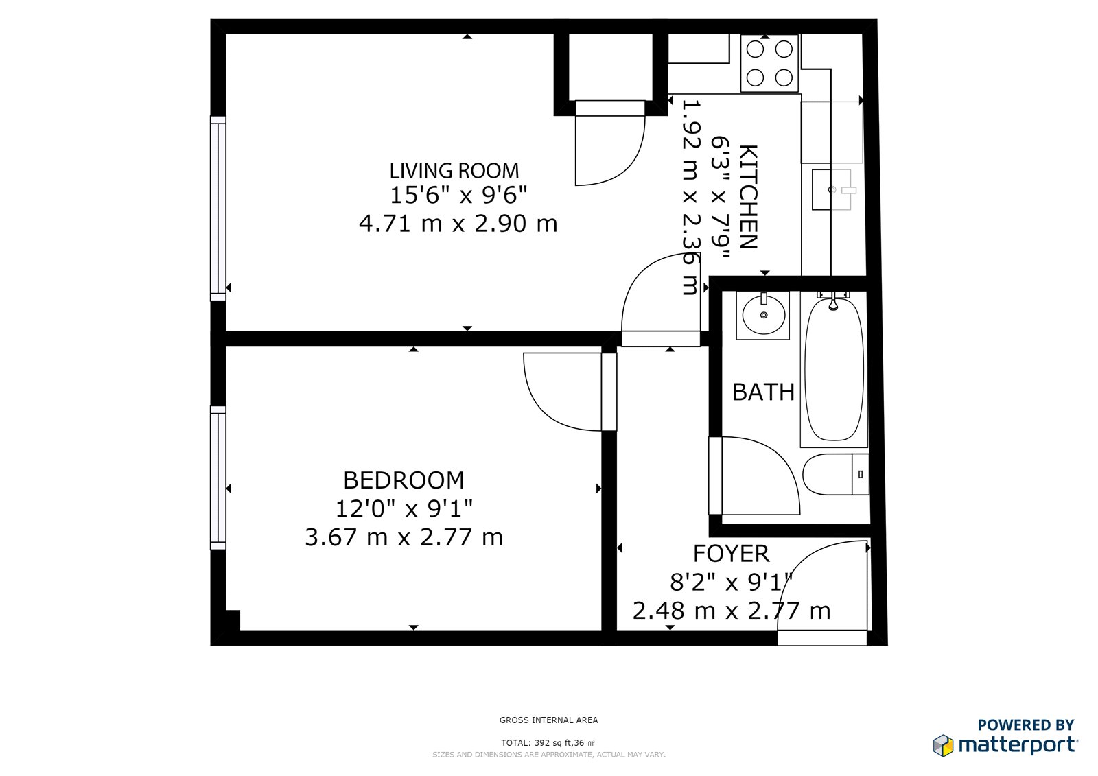 1 Bedrooms Flat to rent in Boston Place, London NW1