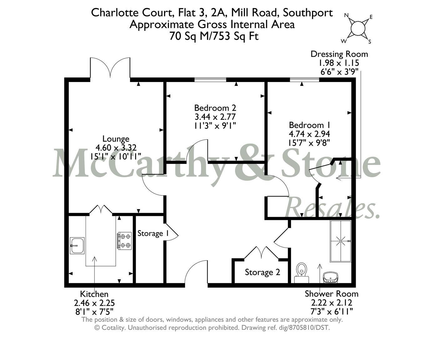 3 Charlotte Court, 2A Mill Road, Southport floorplan