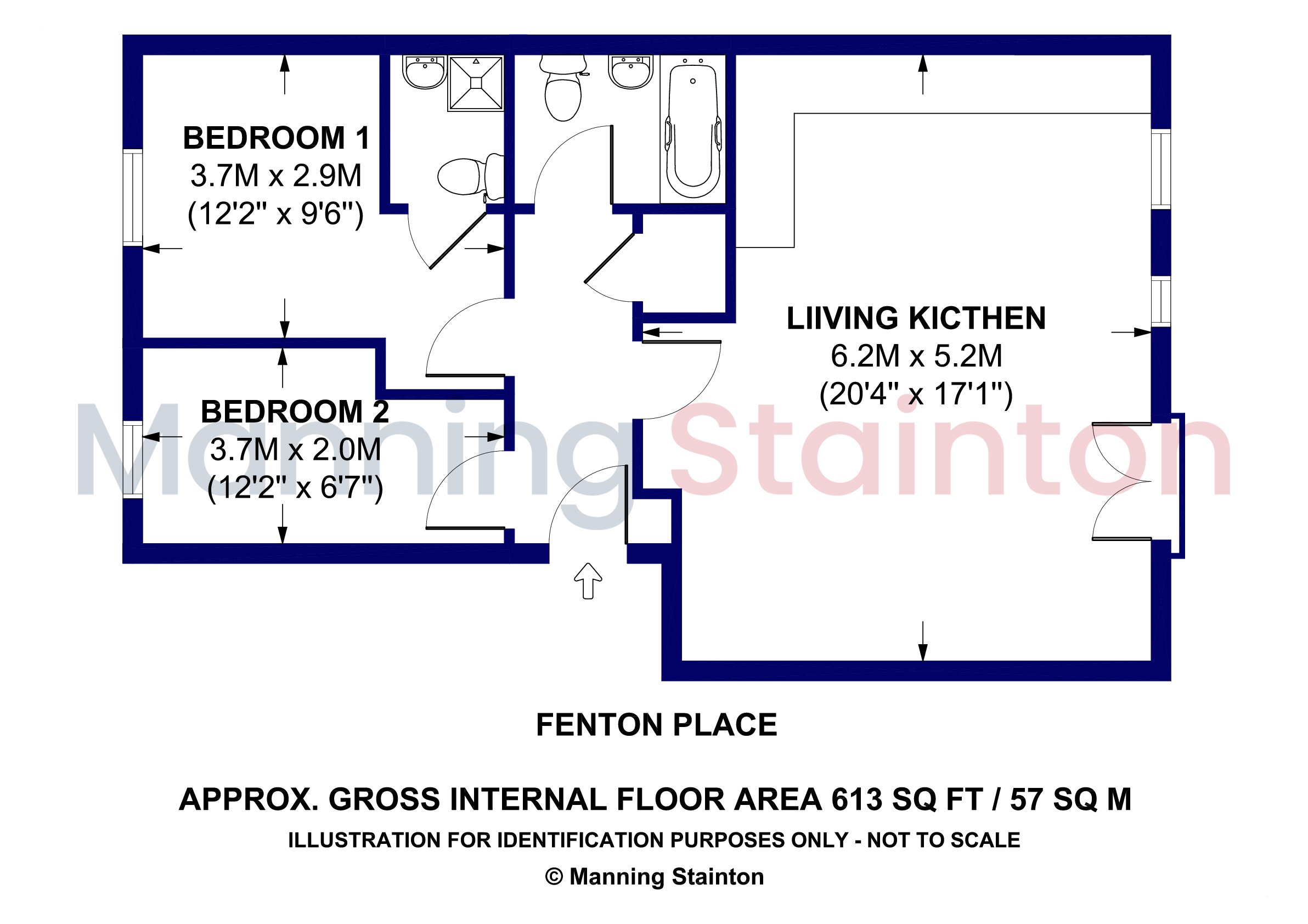 28, Fenton Place, Leeds floorplan