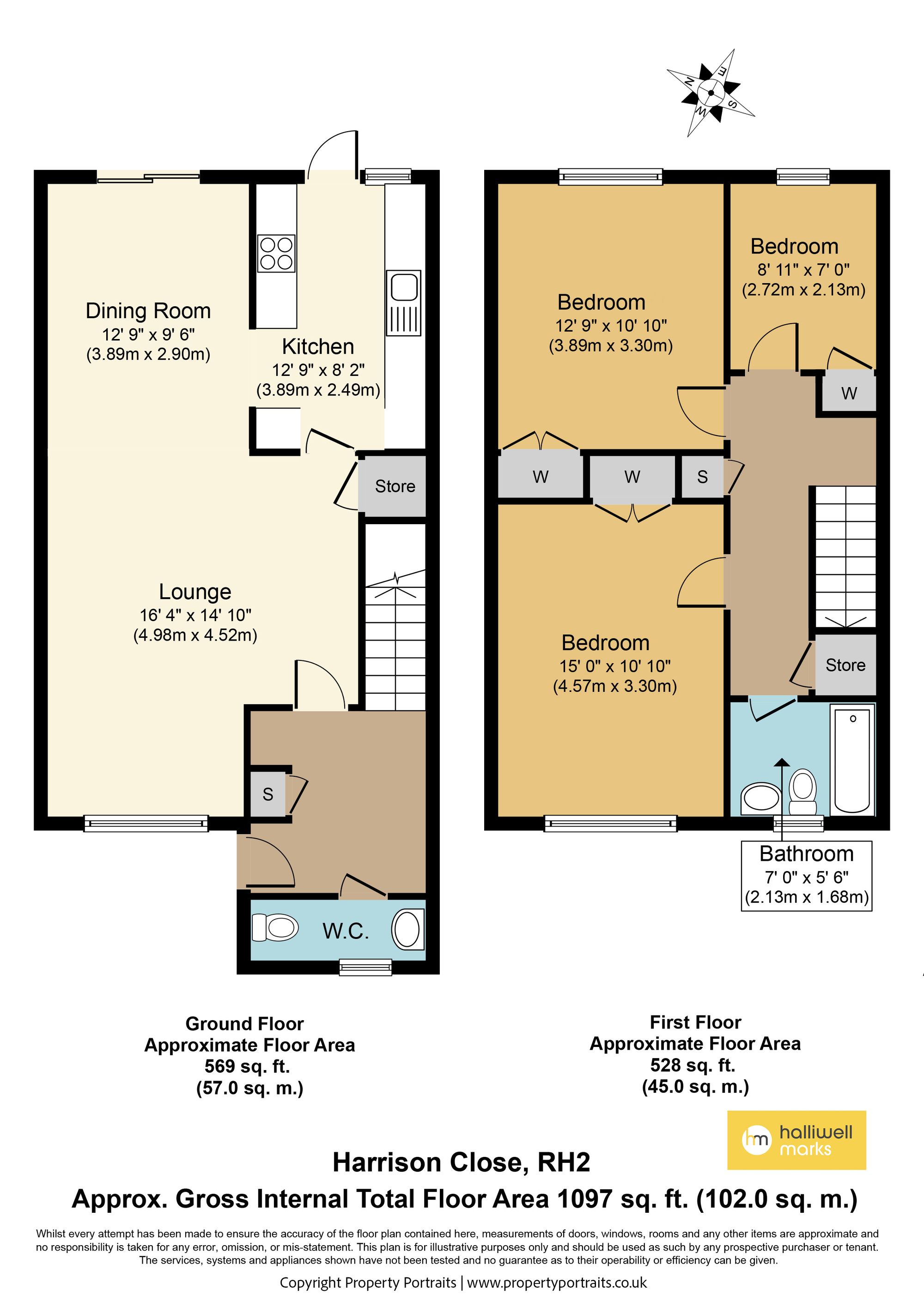 41 Harrison Close, Reigate floorplan