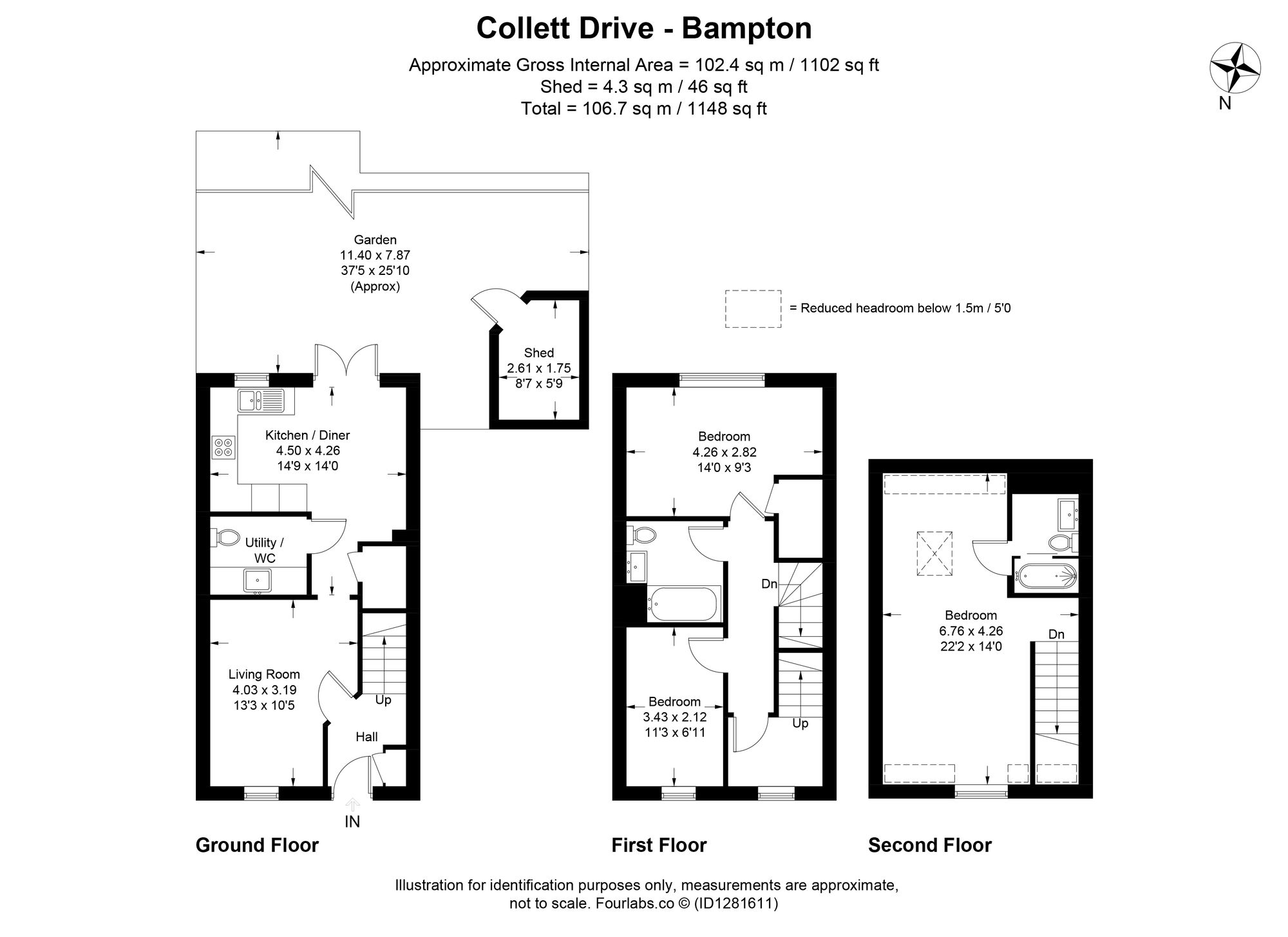 4 Collett Drive, Bampton floorplan