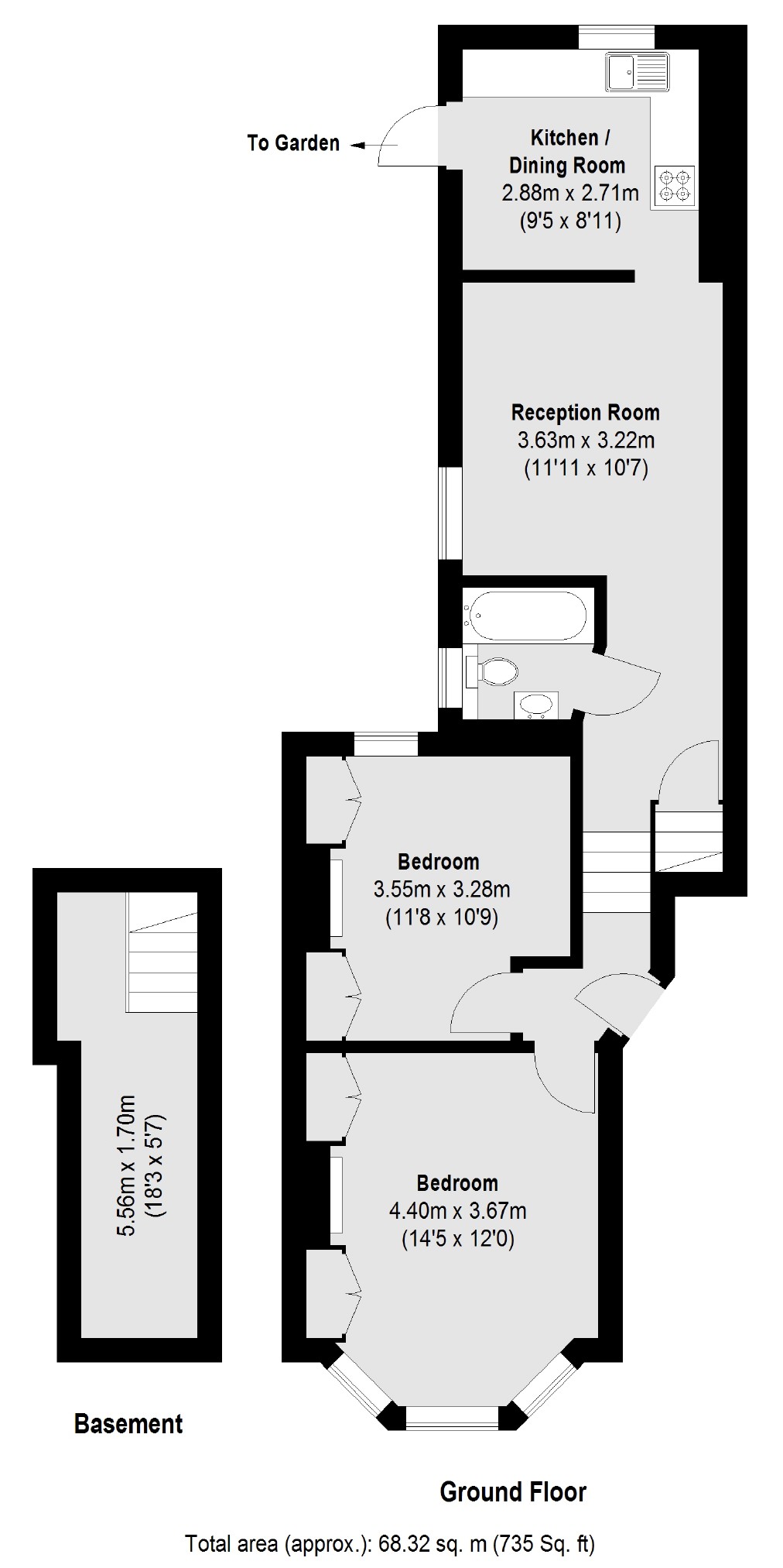 Ground Floor Flat, 29, Tremadoc Road, London floorplan