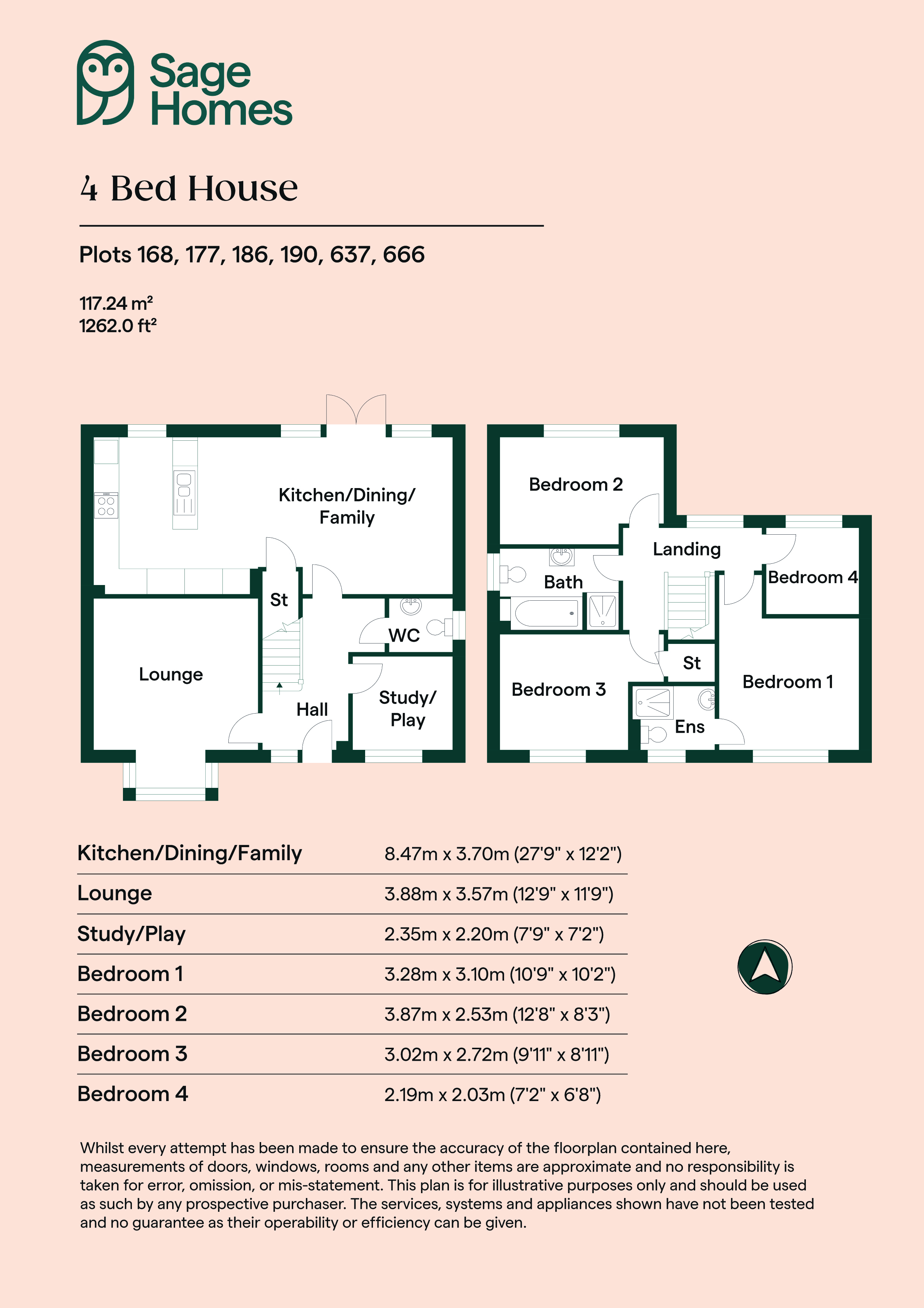 plot 168, Bradway Lane, Drakelow floorplan