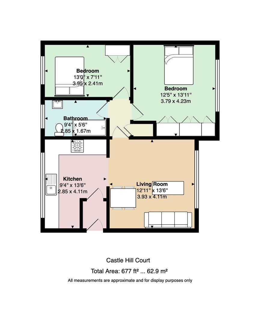 Flat 6, Castle Hill Court, Castle Hill, Cardiff floorplan