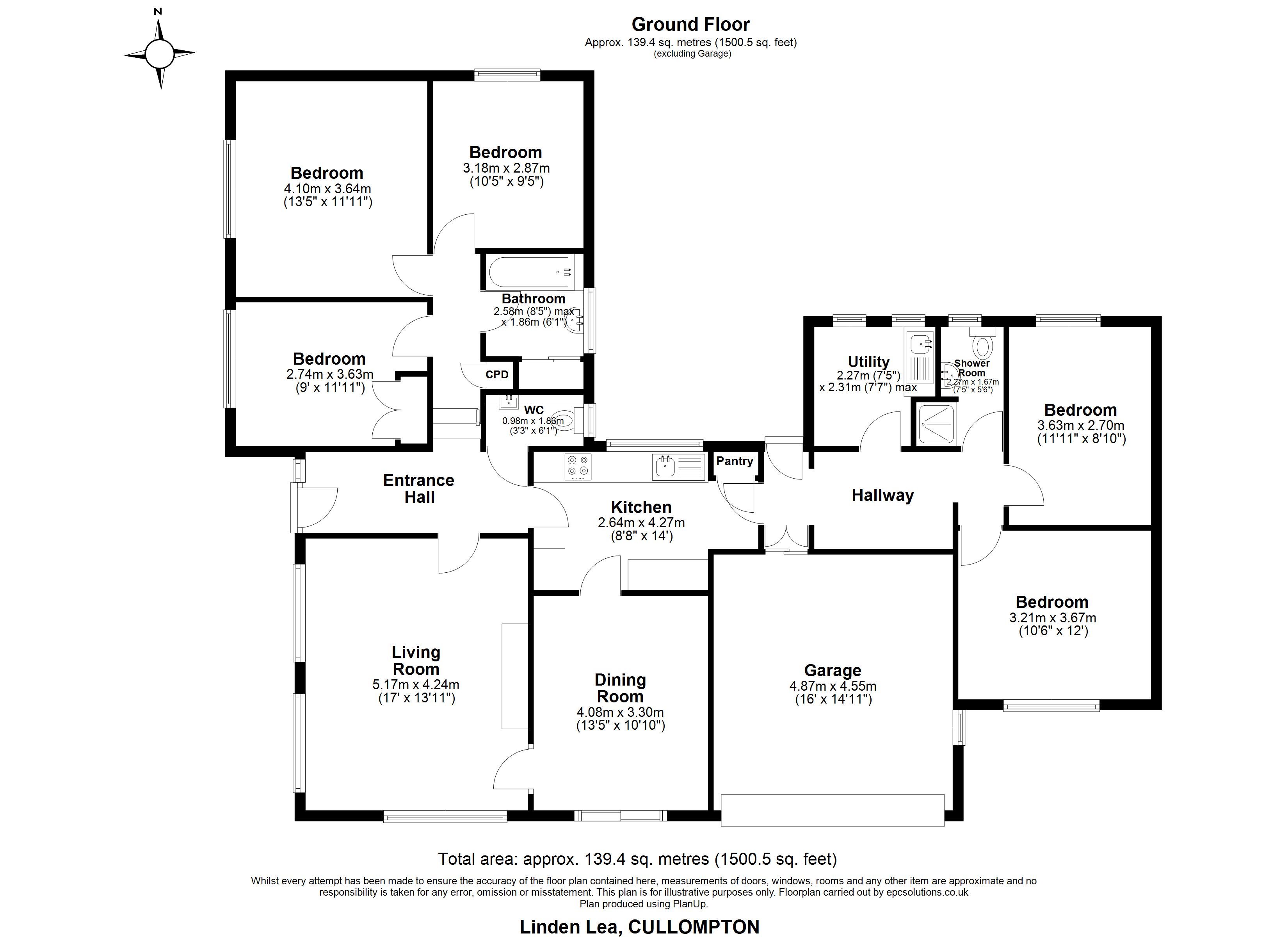 Linden Lea,, Withy Lane, Cullompton floorplan