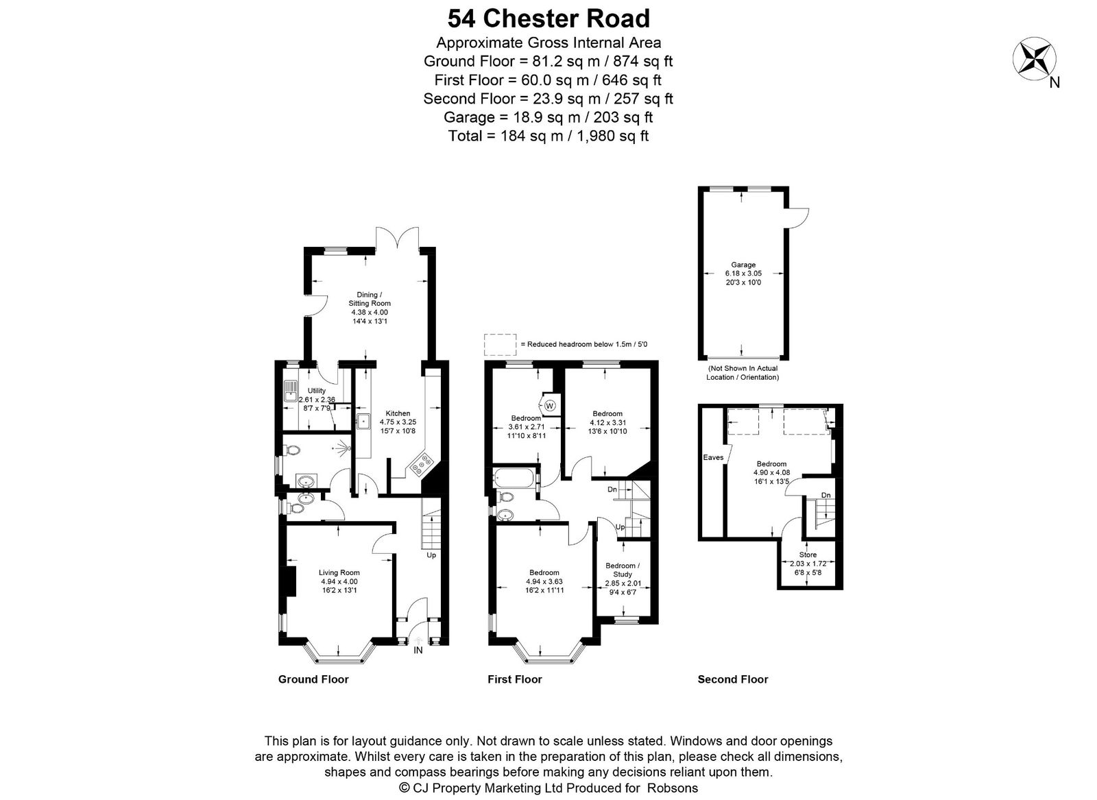 54, Chester Road, Northwood floorplan