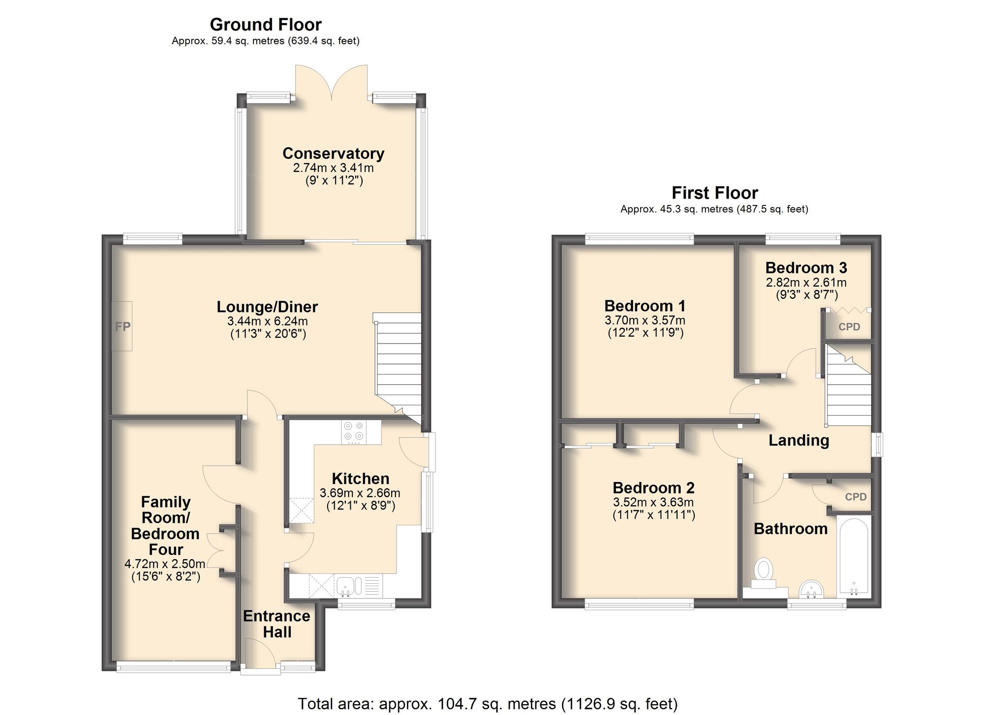15 Victoria Park Road, Chesterfield floorplan