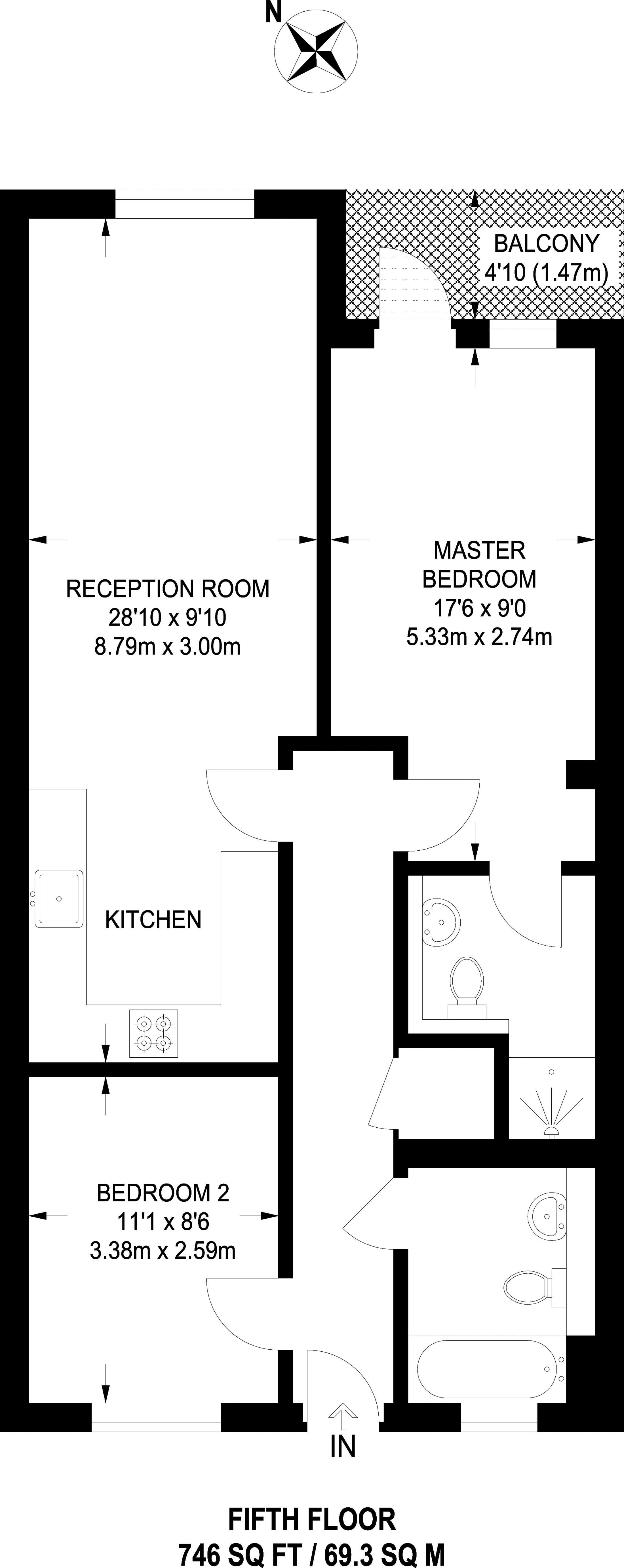 2 Bedrooms Flat to rent in Southgate Road, Islington N1