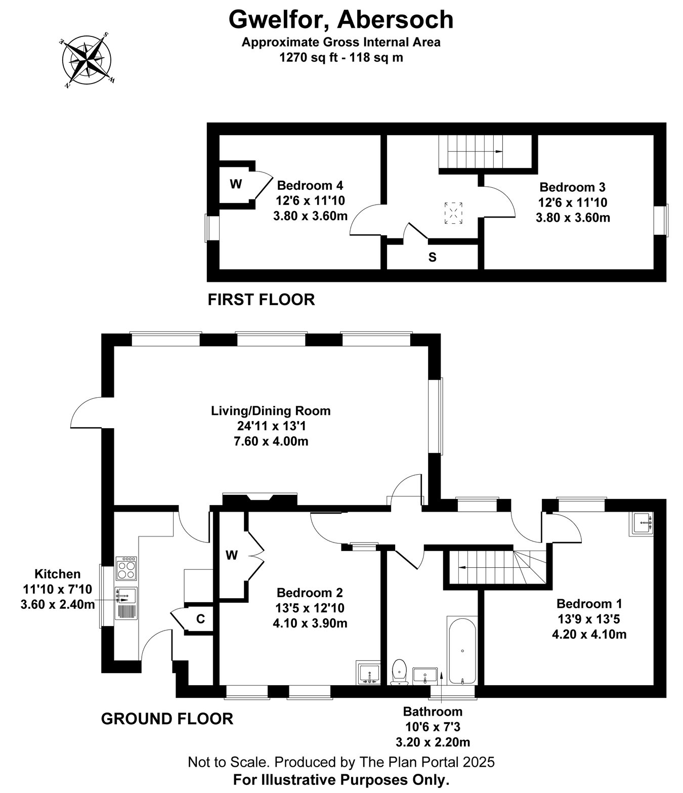 Gwelfor, Pwllheli floorplan