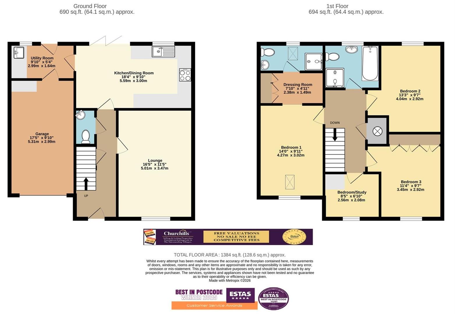 6, Broad Ford Drive, York floorplan