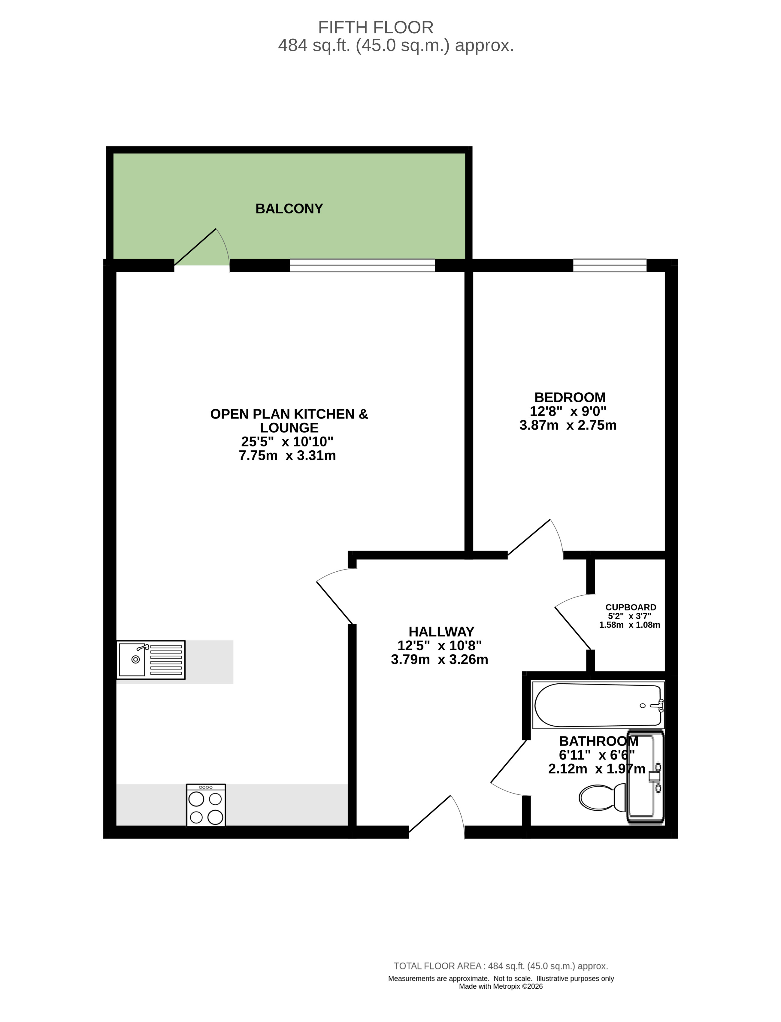 Flat 37, Powell House, 4, Dunstan Mews, Enfield floorplan