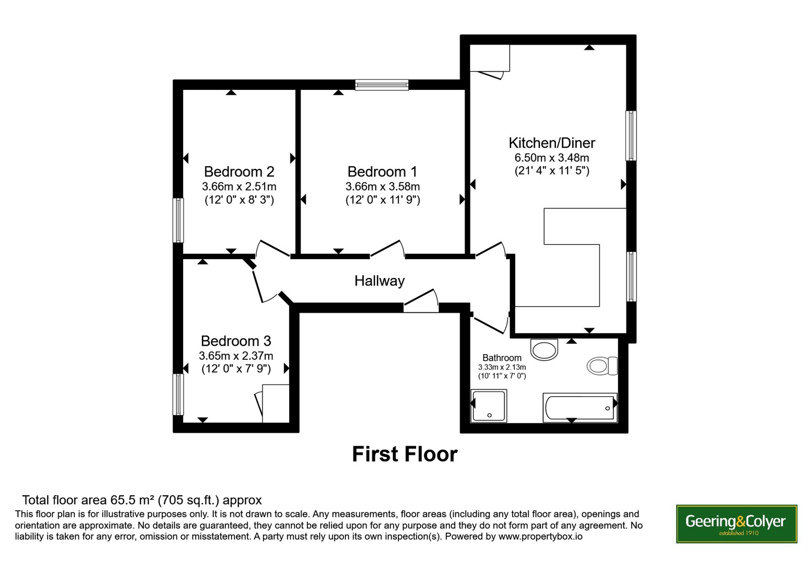 Flat 4, Cliffe House,, High Street, Dover floorplan