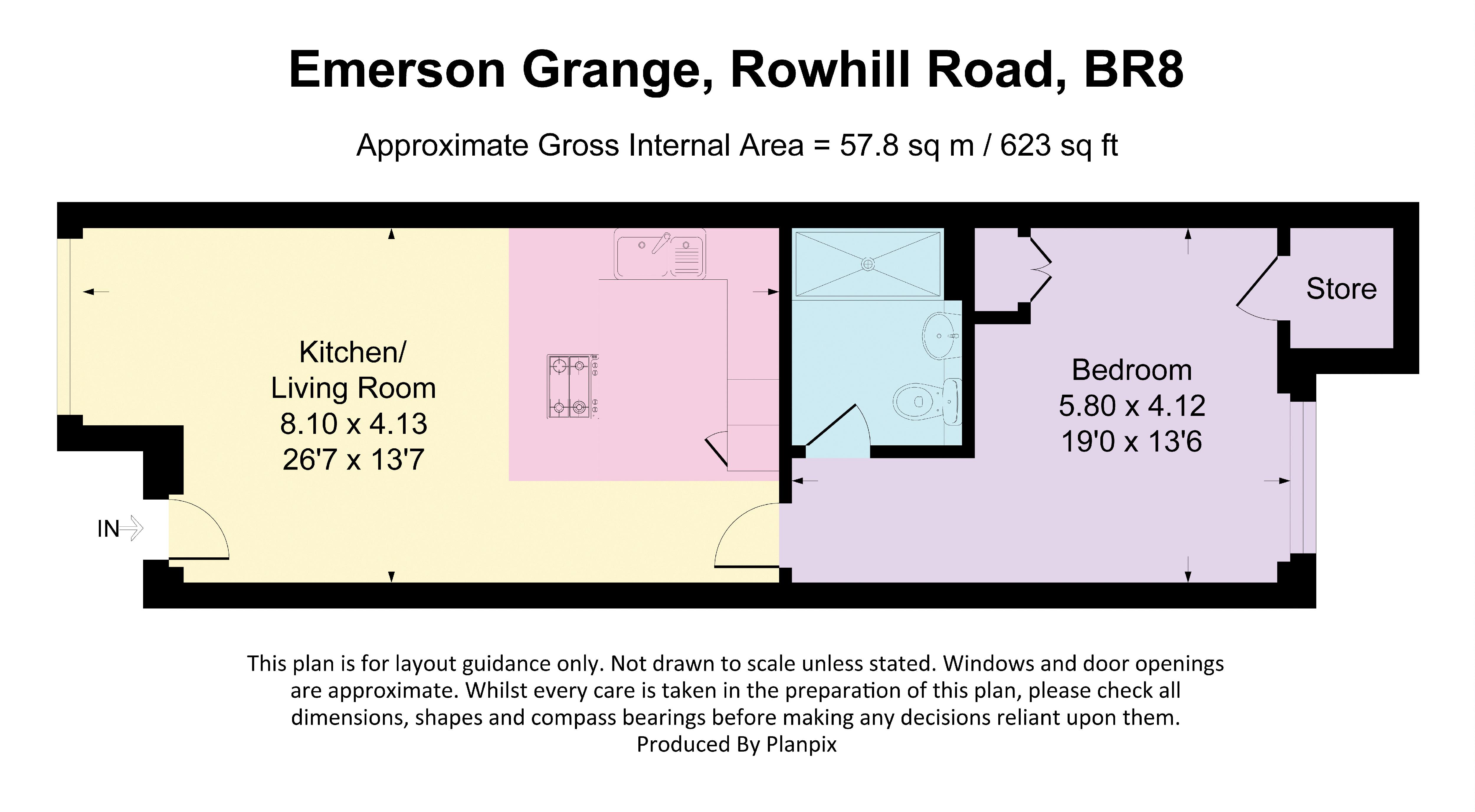 Flat 46 Emerson Grange, Rowhill Road, Swanley floorplan