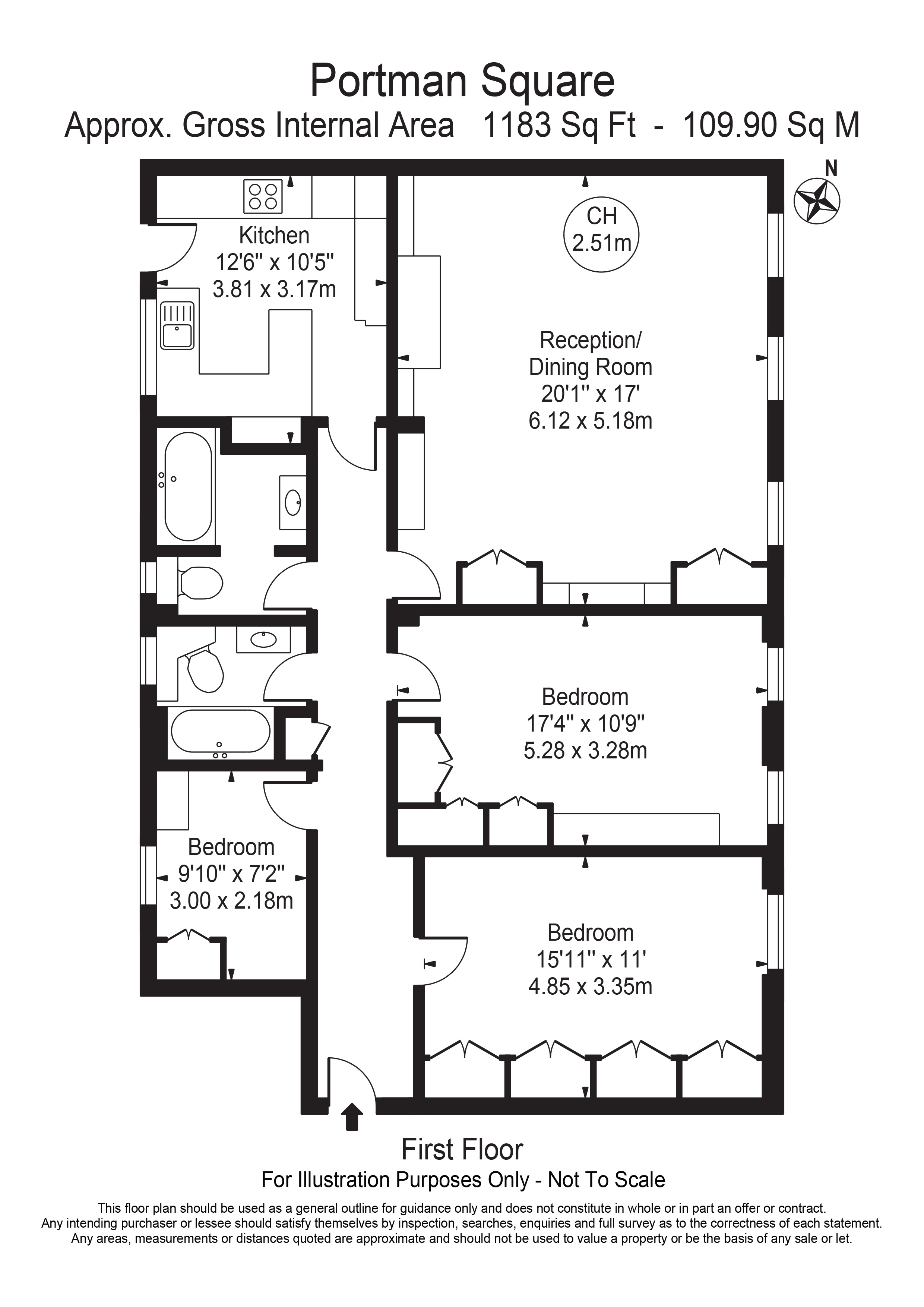 3 Bedrooms Flat to rent in Portman Square, London W1H