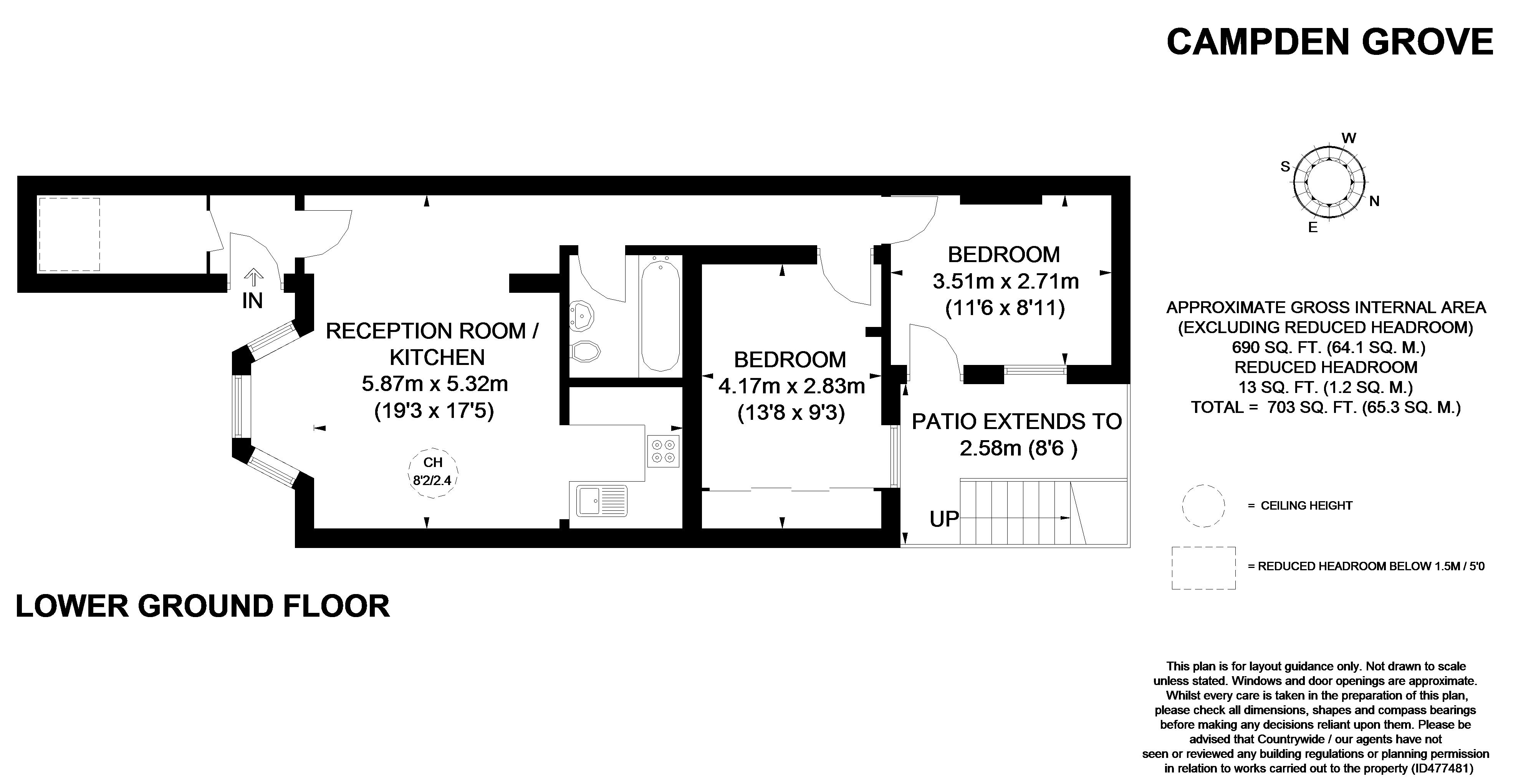 2 Bedrooms Flat to rent in Campden Grove, London W8