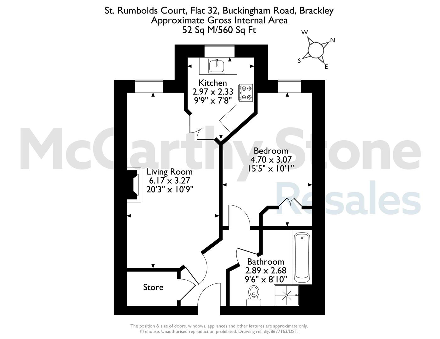 32 St Rumbolds Court, Buckingham Road, Brackley floorplan