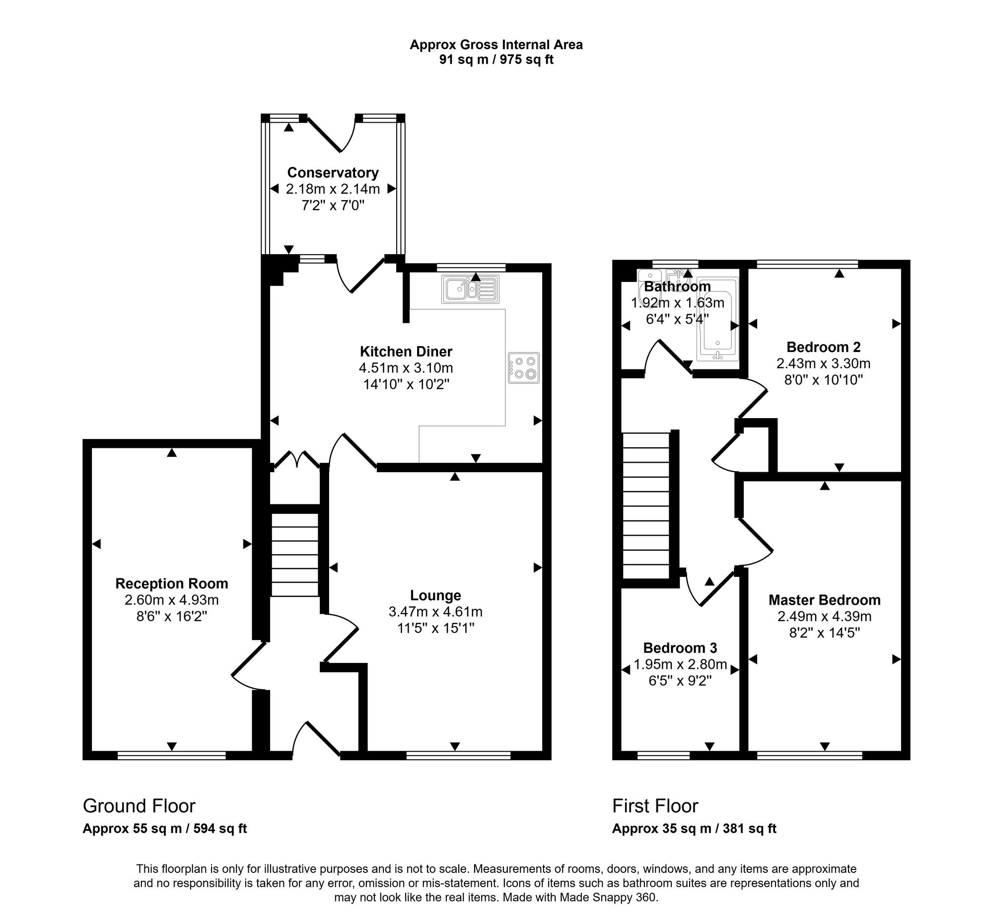 7 Davis Avenue, Bridgend floorplan