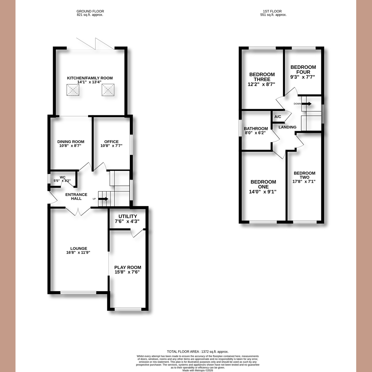45, Crescent Road, Benfleet floorplan