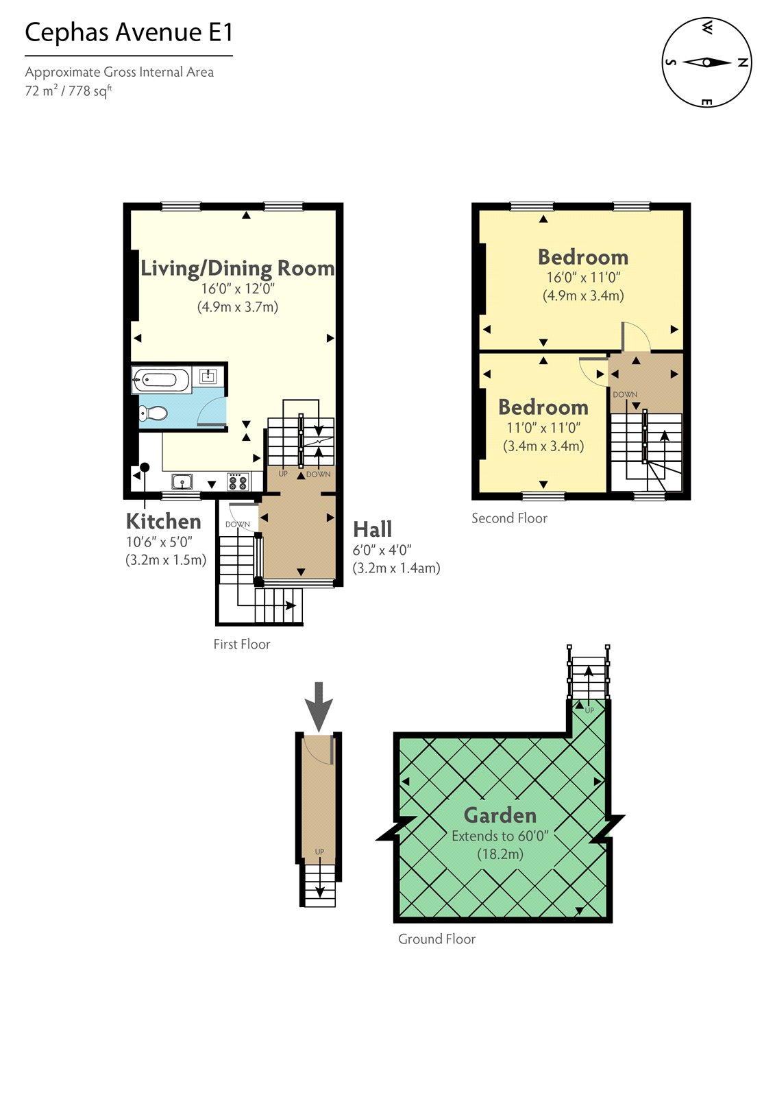 Cephas Avenue, Stepney Green, London E1, 2 bedroom flat for sale