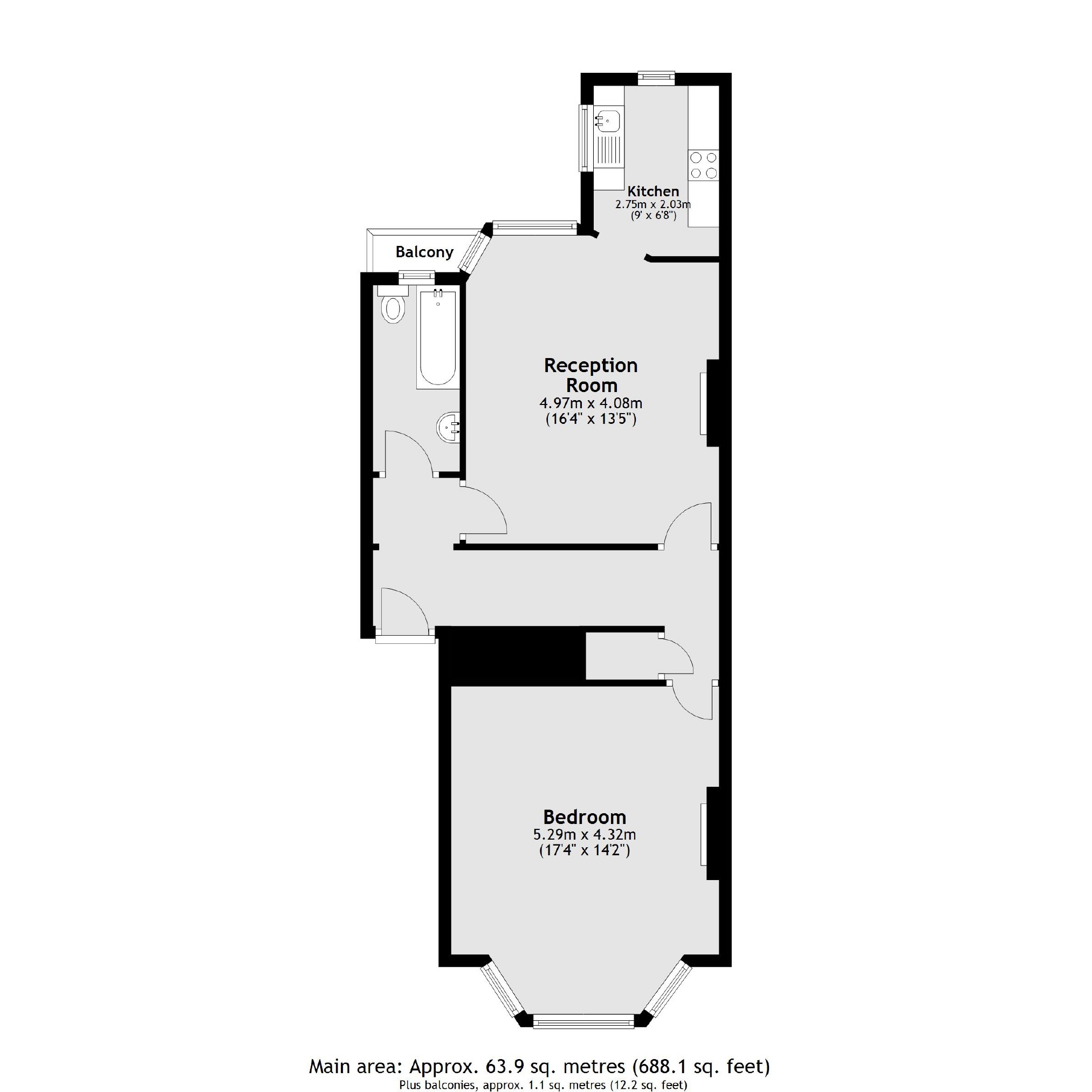 Raised Ground Floor Flat, 210, Randolph Avenue, Maida Vale floorplan
