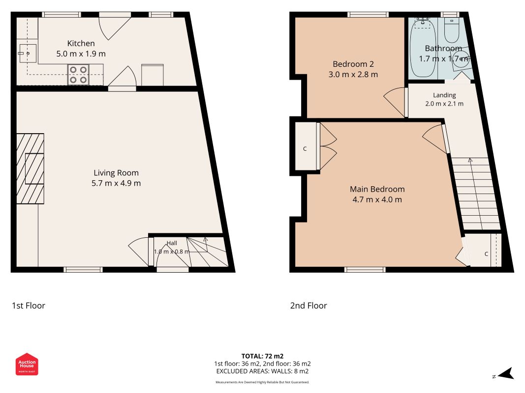 57 Edith Street, Consett floorplan