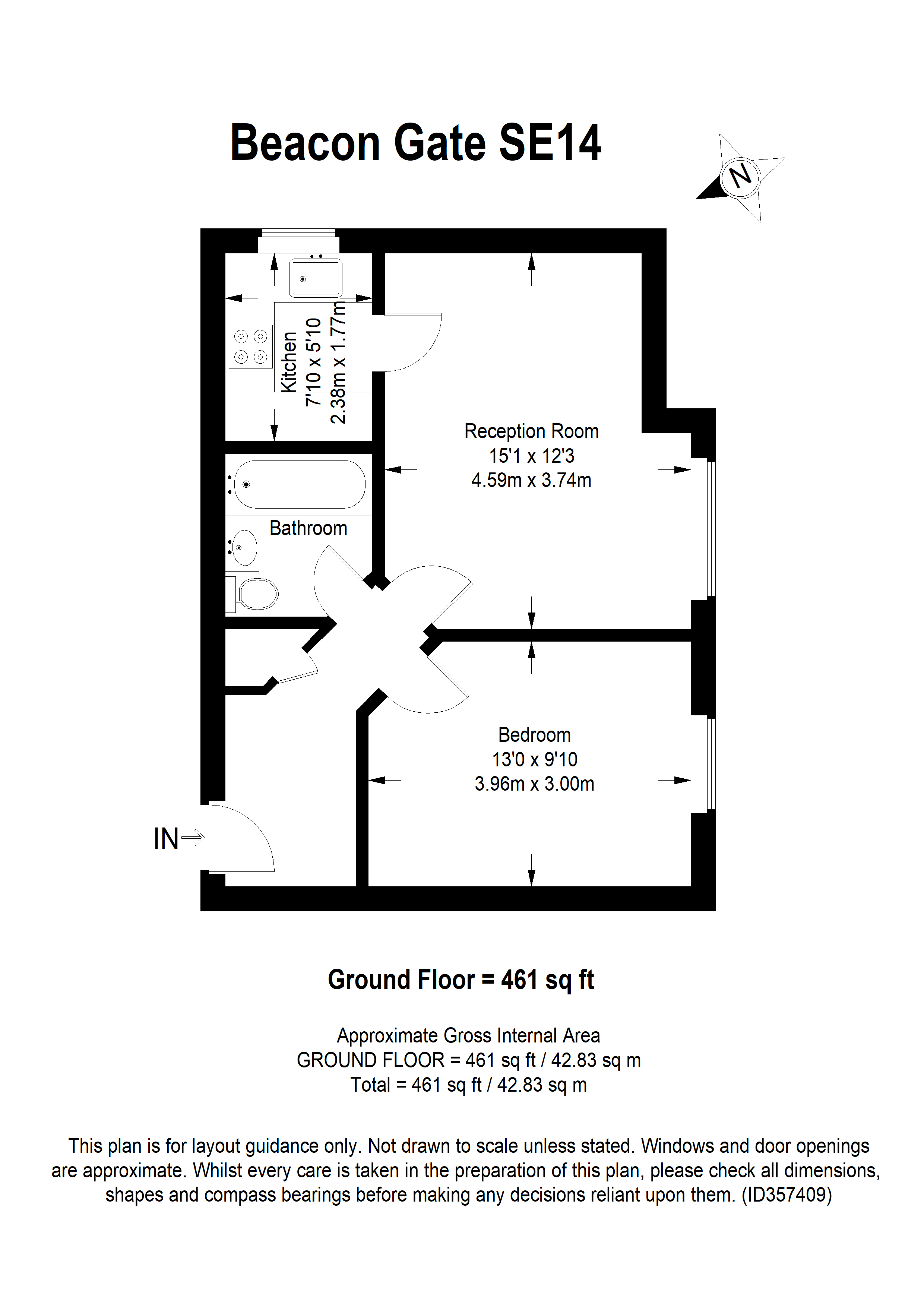 4, Beacon Gate, New Cross floorplan
