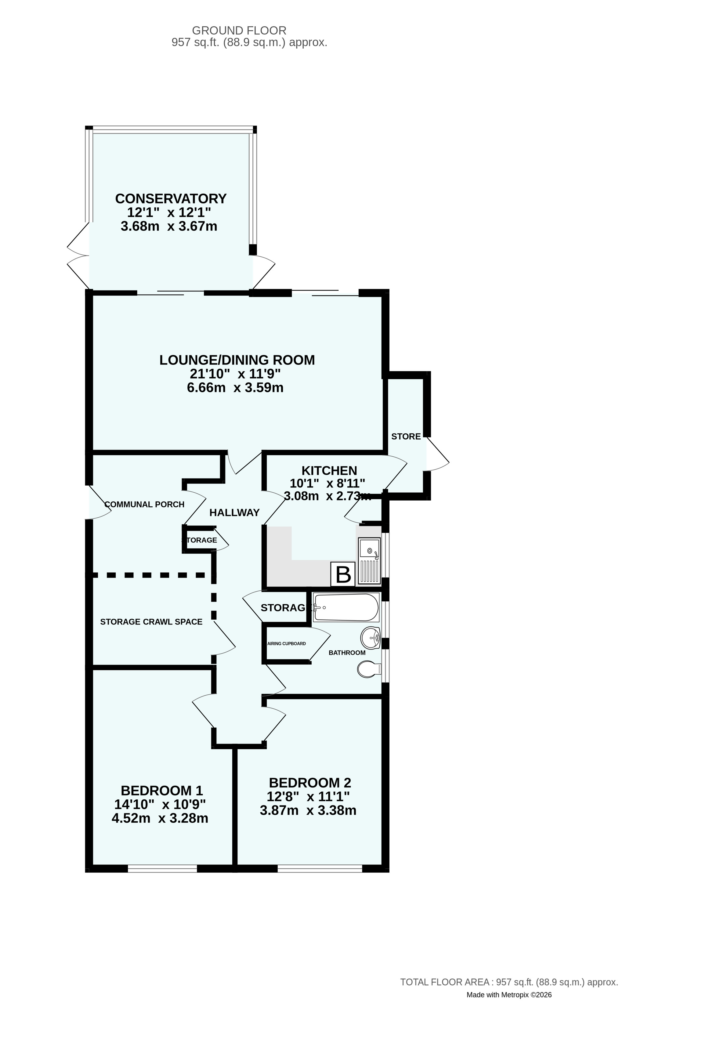 Horse Shoe Lodge, 4, Collaton Road, Torquay floorplan